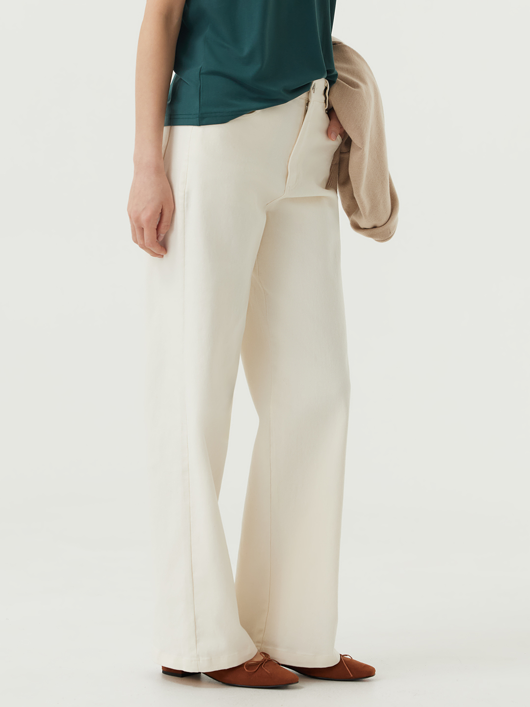 Брюки айвори для женщин 48137-234 71