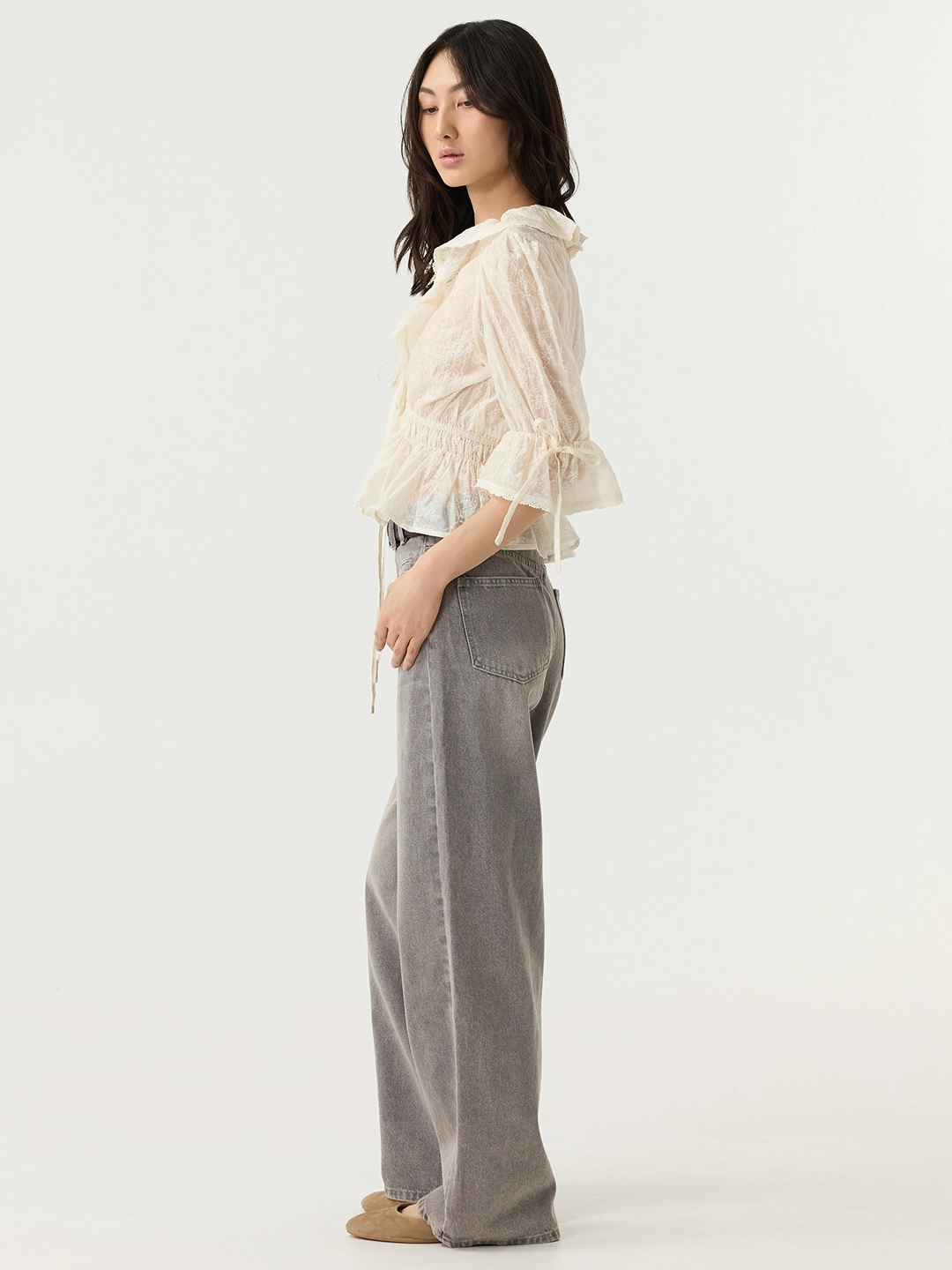 Джинсы серый для женщин 48288-61 74