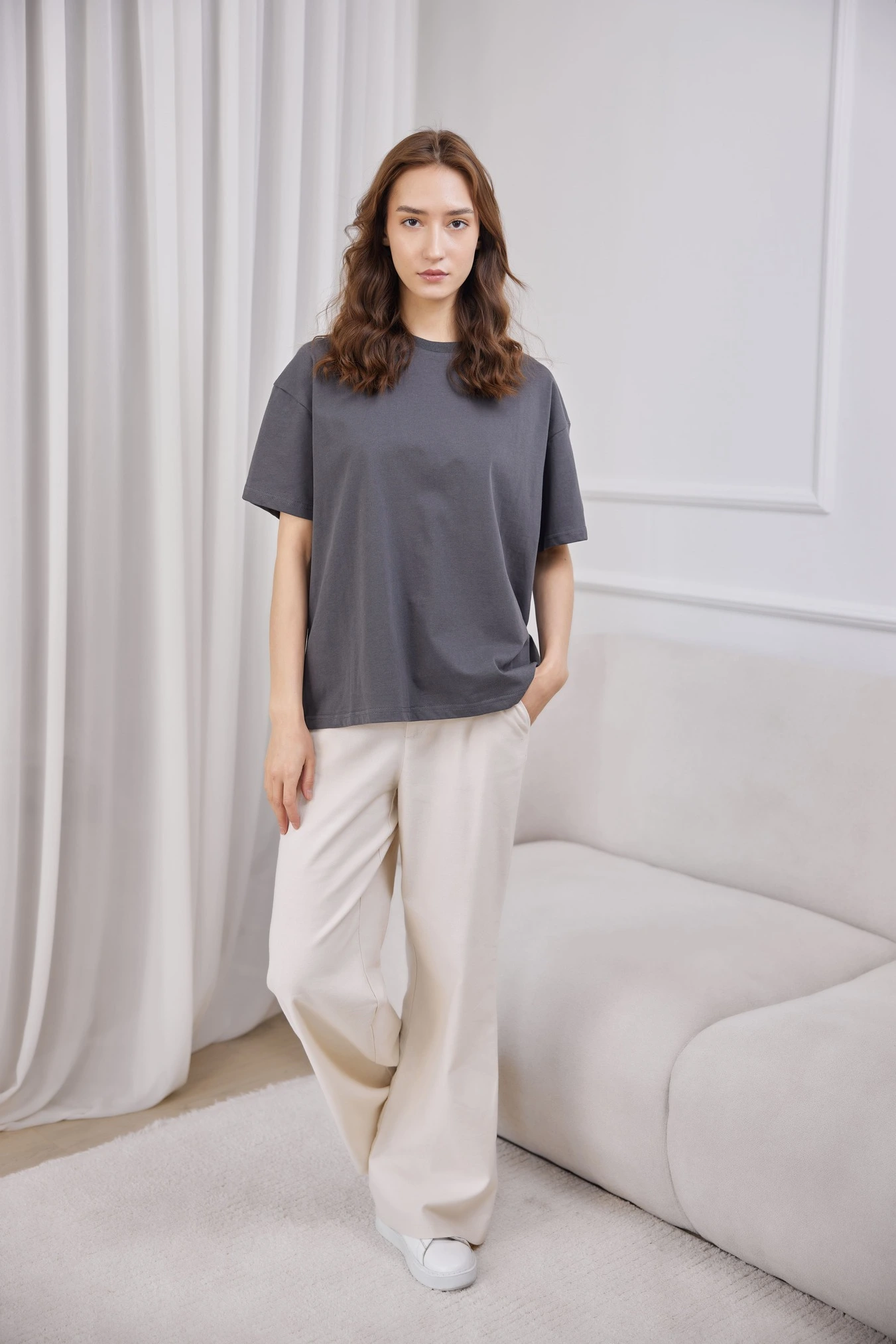 Футболка темно-серый для женщин 41285-12 67