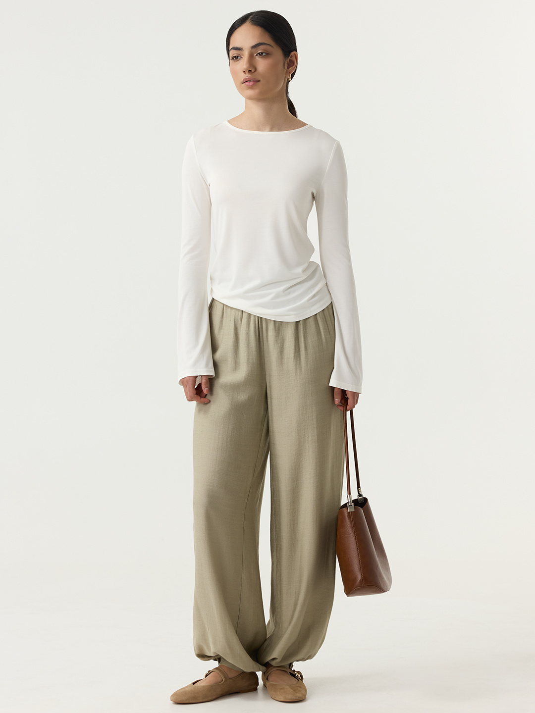 Брюки хаки для женщин 48349-14 71