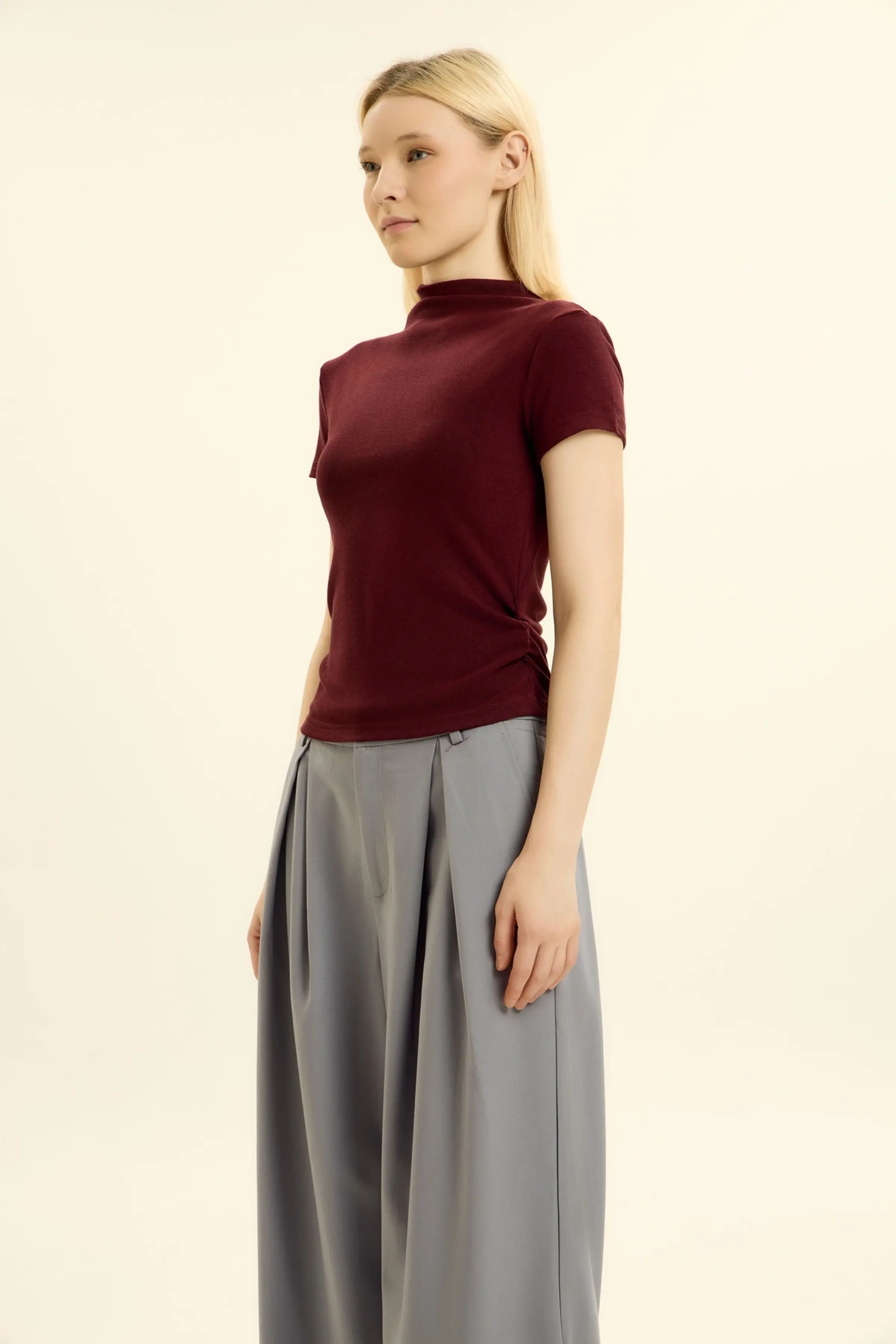 Лонгслив бордовый для женщин 46212-67 59