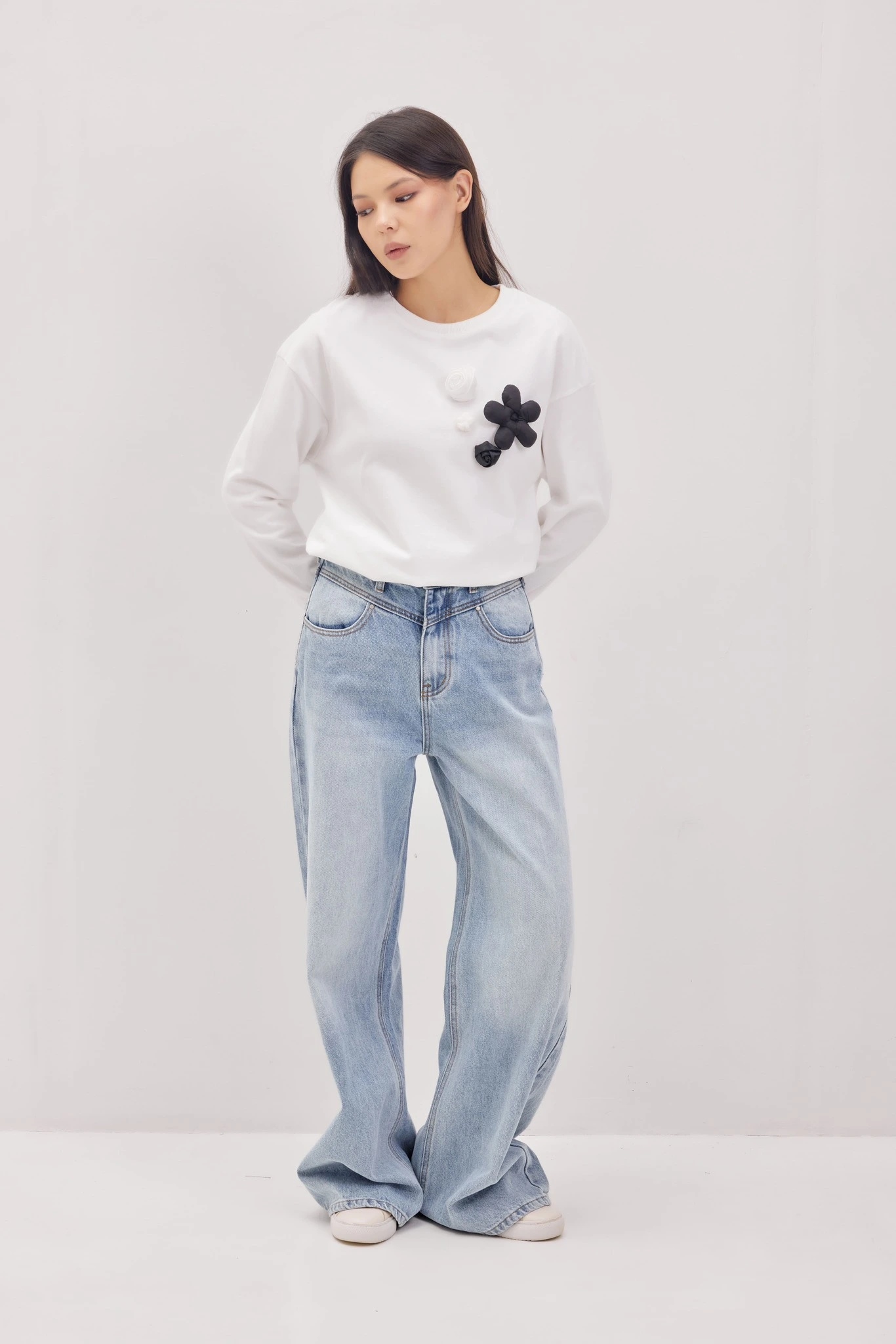 Лонгслив белый для женщин 42193-4 59