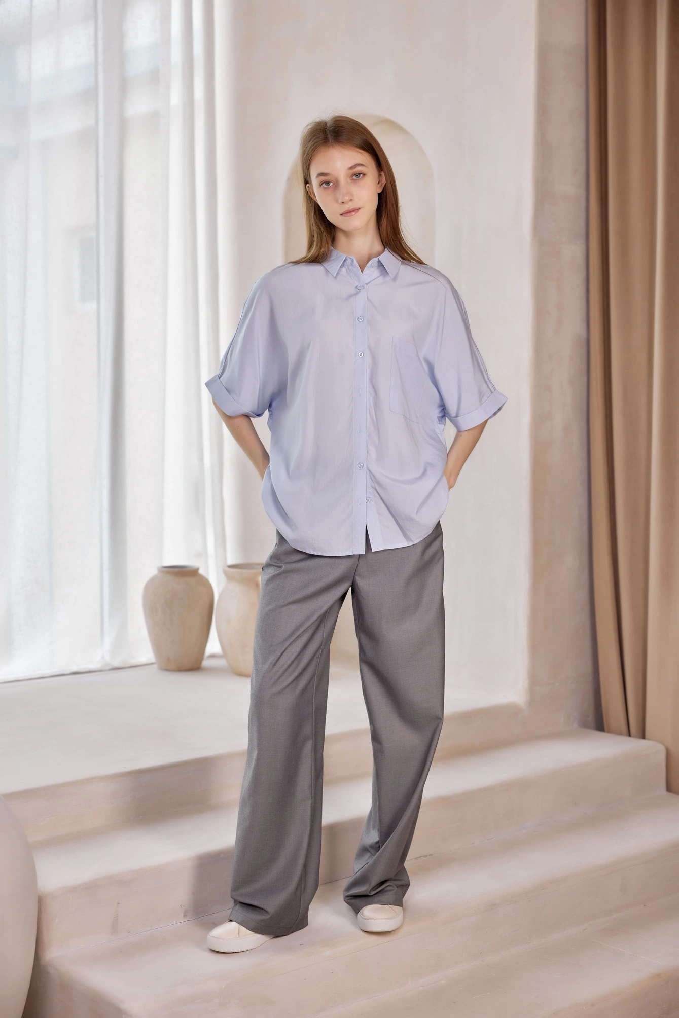 Брюки серый для женщин 42118-61 71