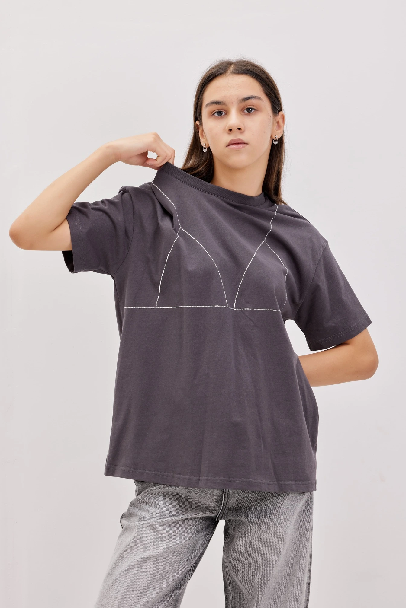 Футболка серый для женщин 42160-61 67