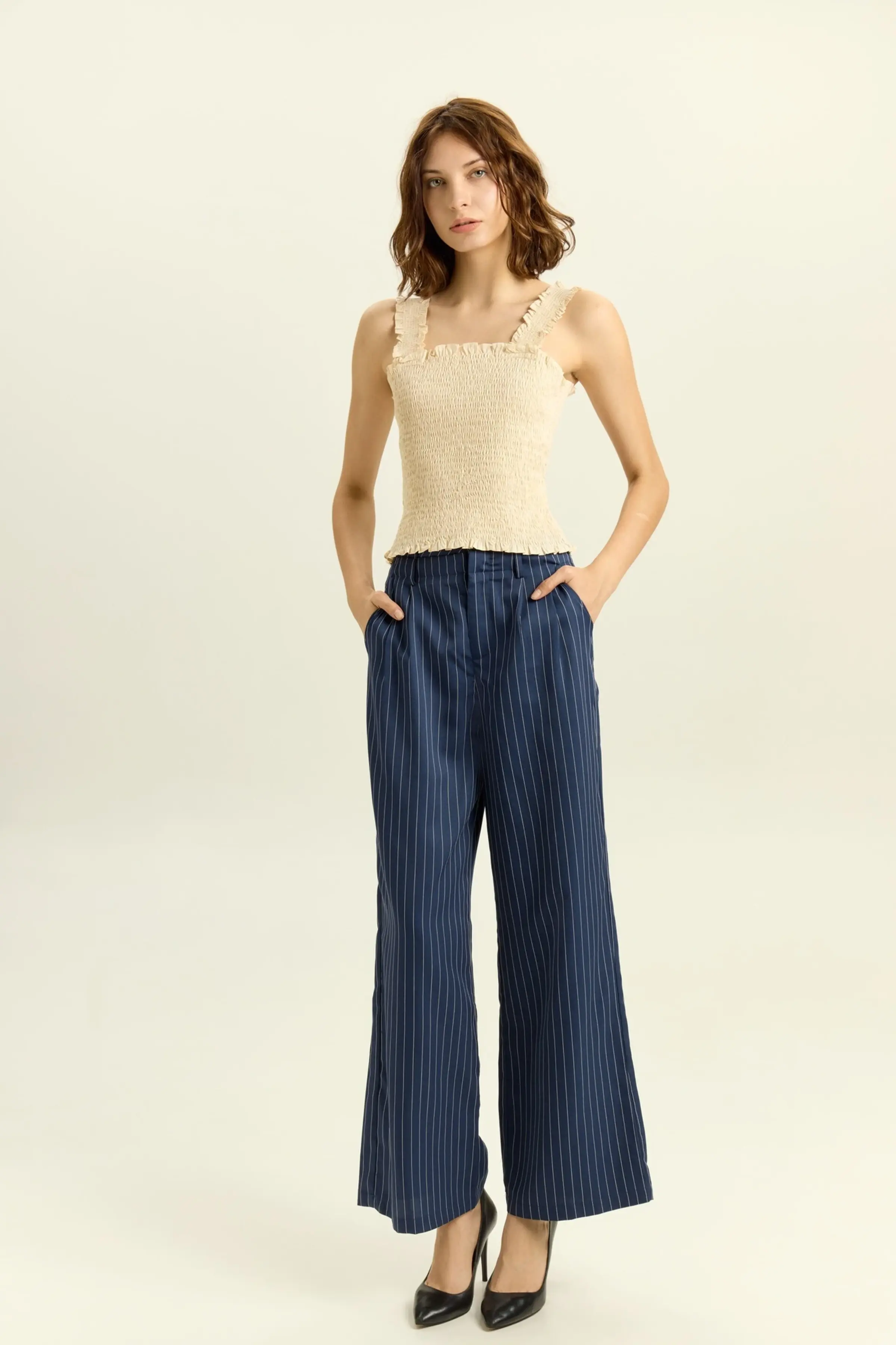 Брюки синий в полоску для женщин 41241-158 71