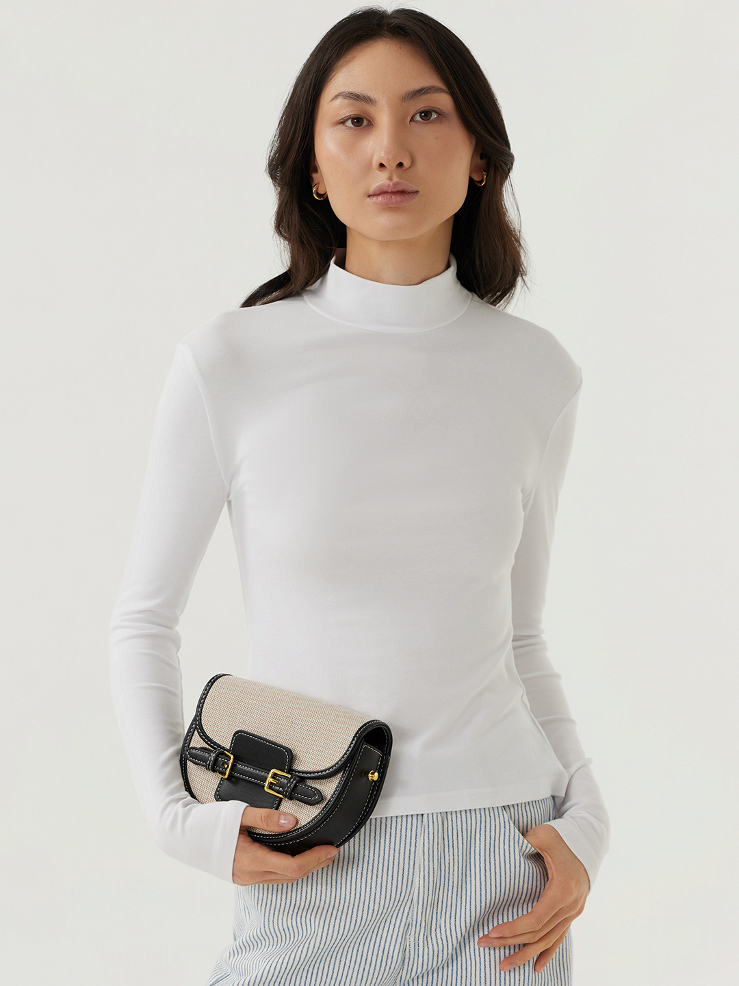 Лонгслив белый для женщин 48128-4 59