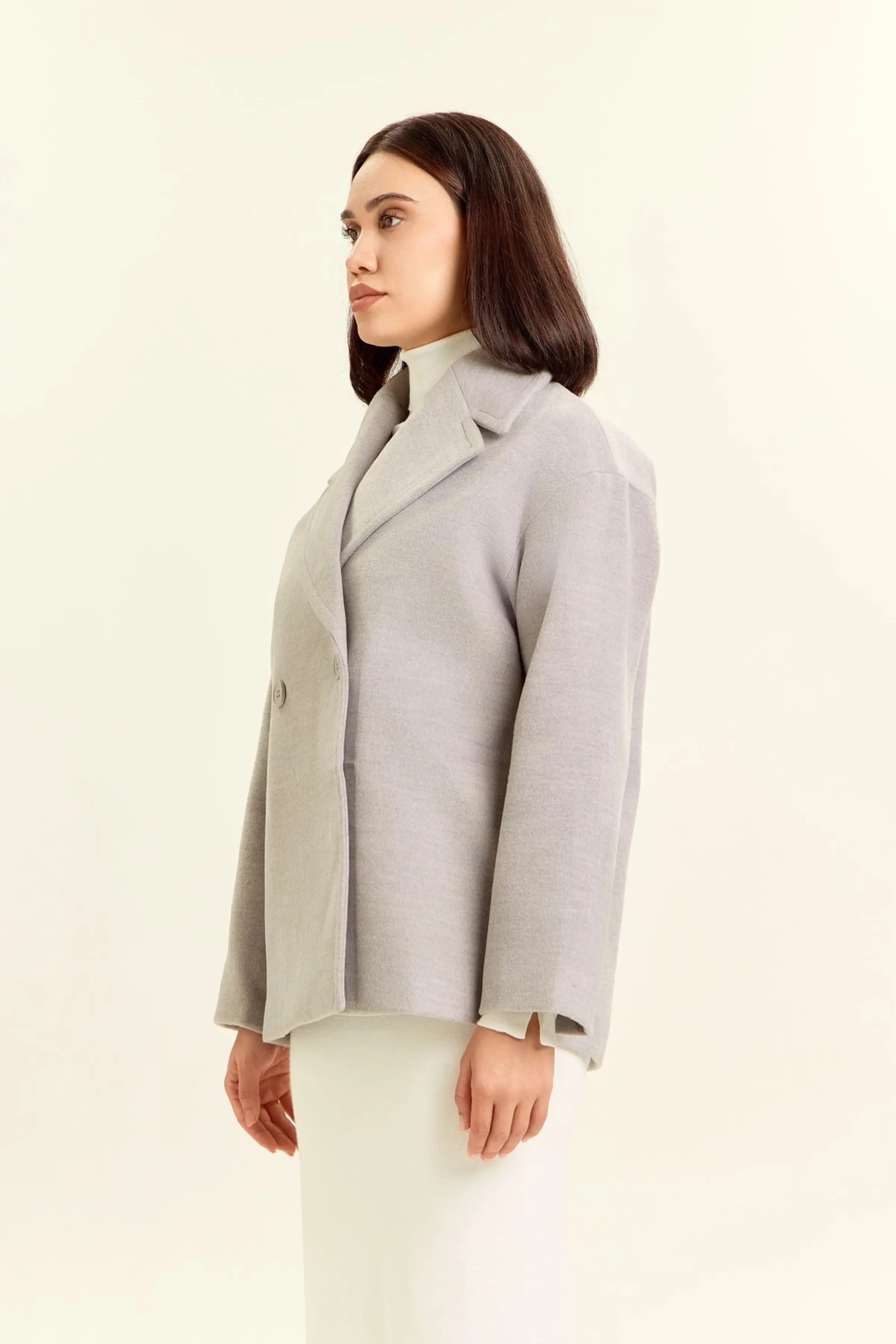 Пальто серый для женщин 47107-61 53