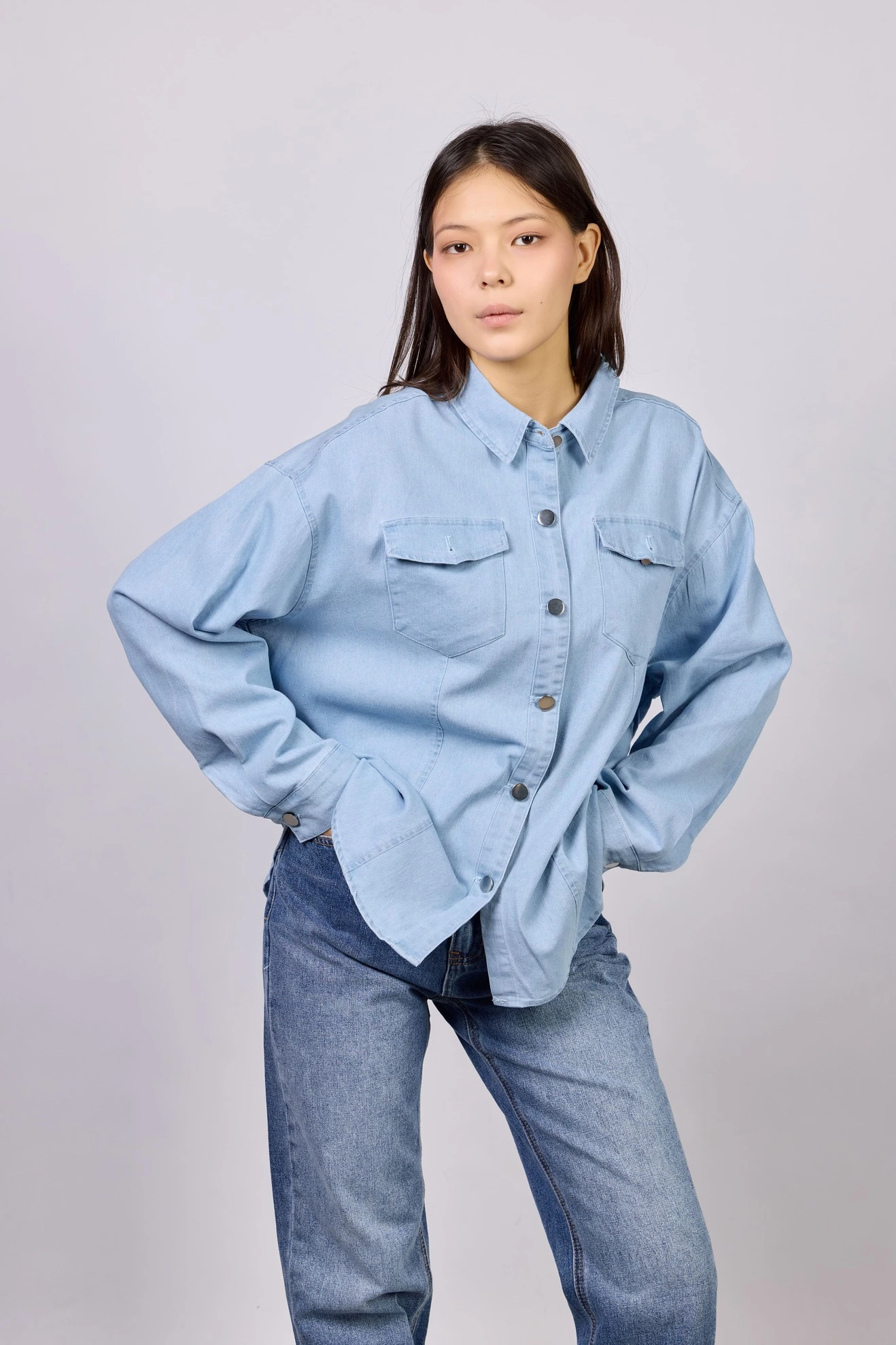 Рубашка голубой для женщин 42213-10 66