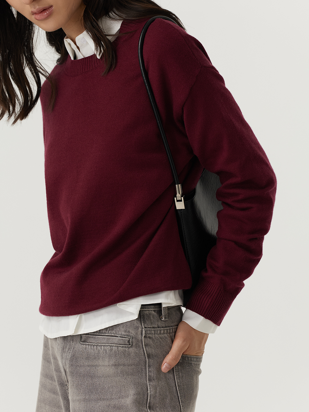 Джемпер бордовый для женщин 48103-67 60