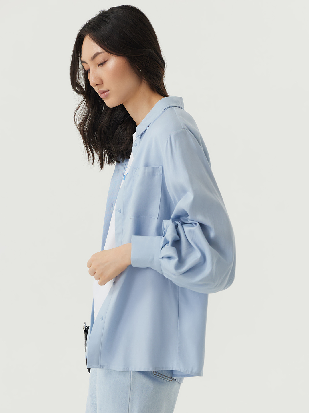 Рубашка голубой для женщин 48170-10 66