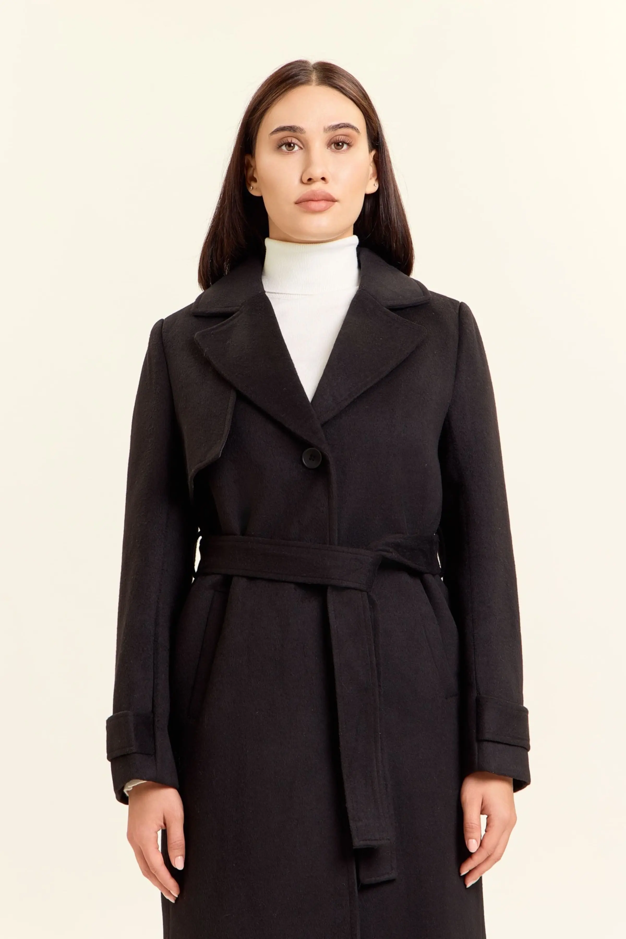 Пальто черный для женщин 47103-1 53