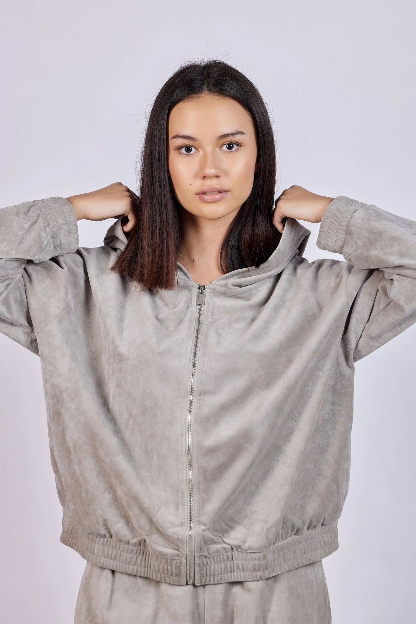 Худи серый для женщин 43188-61 62