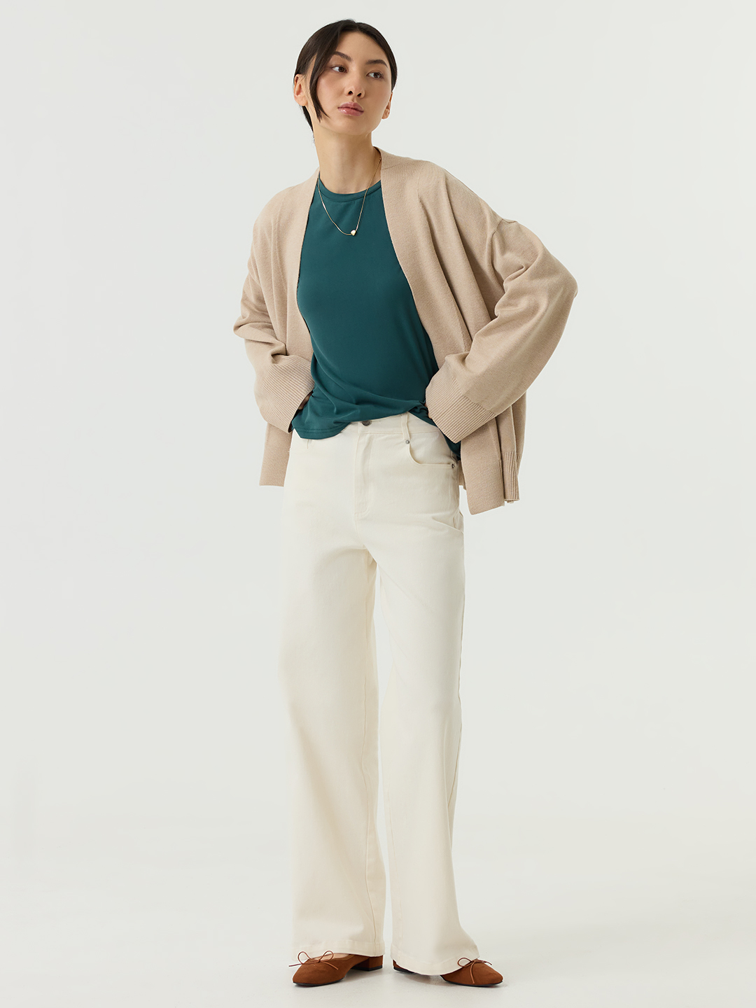 Кардиган бежевый для женщин 48123-15 50