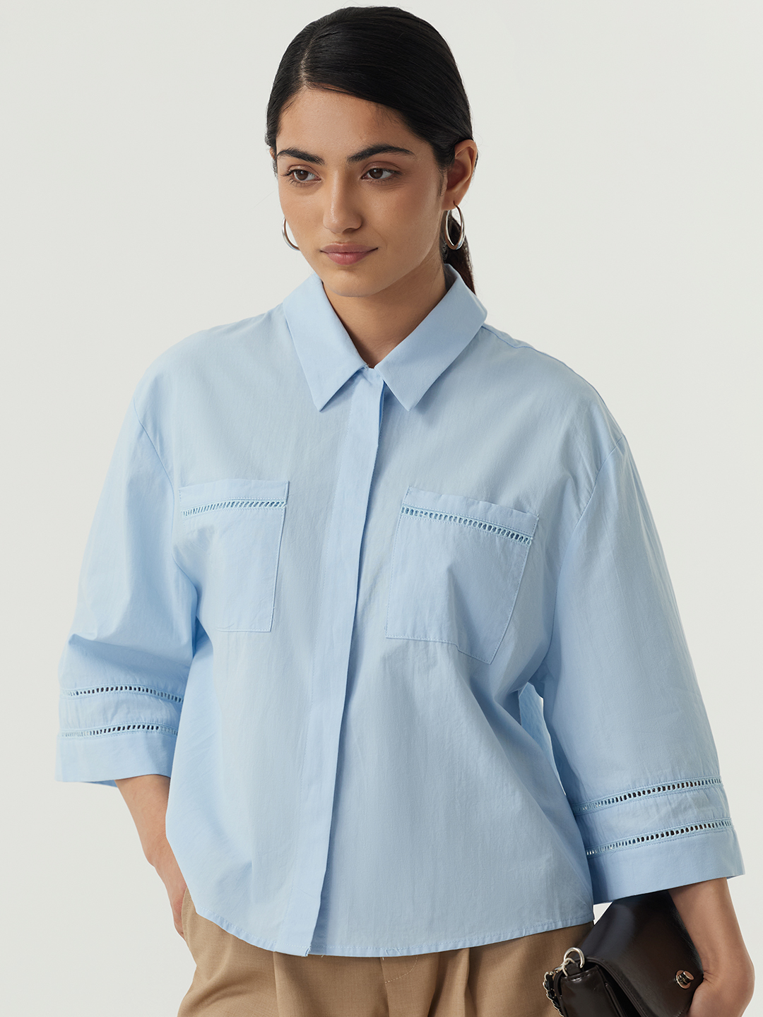 Рубашка голубой для женщин 48255-10 66