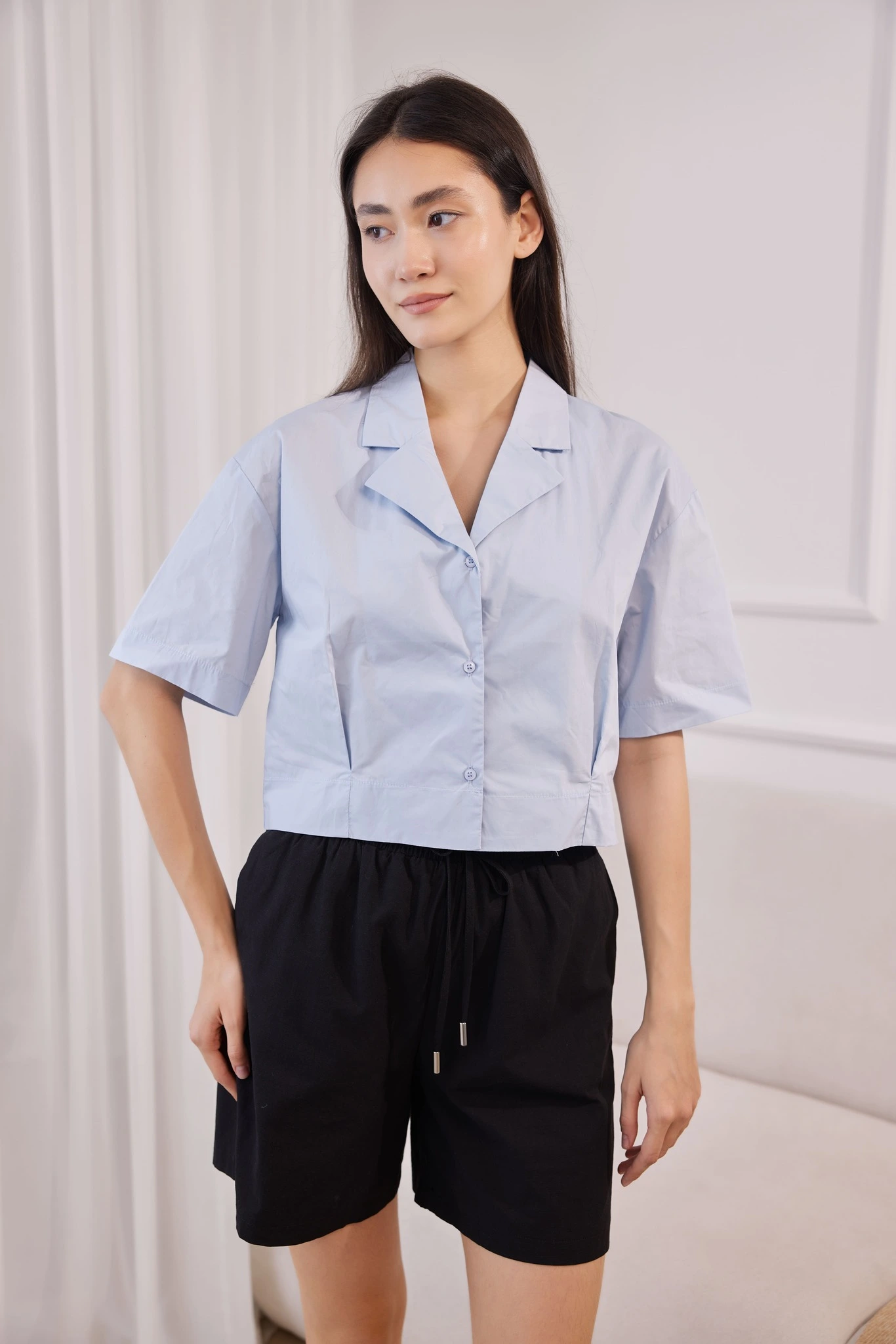 Рубашка голубой для женщин 41187-10 66