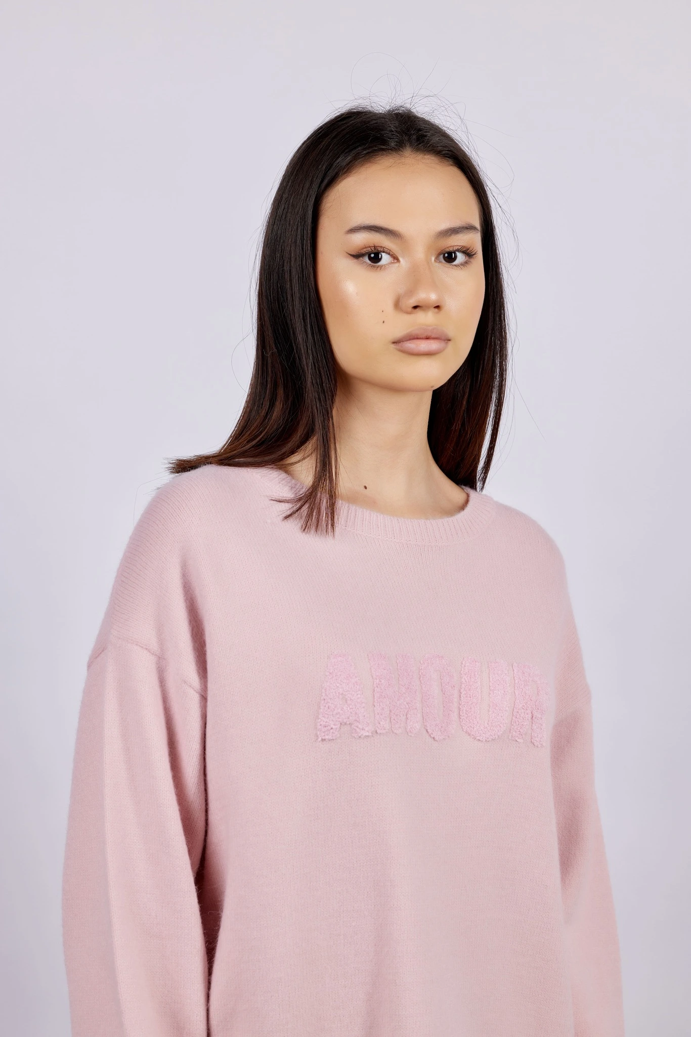 Свитер светло-розовый для женщин 43126-27 65