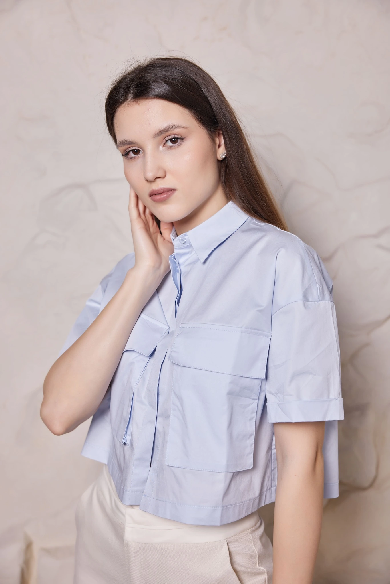 Рубашка голубой для женщин 41230-10 66