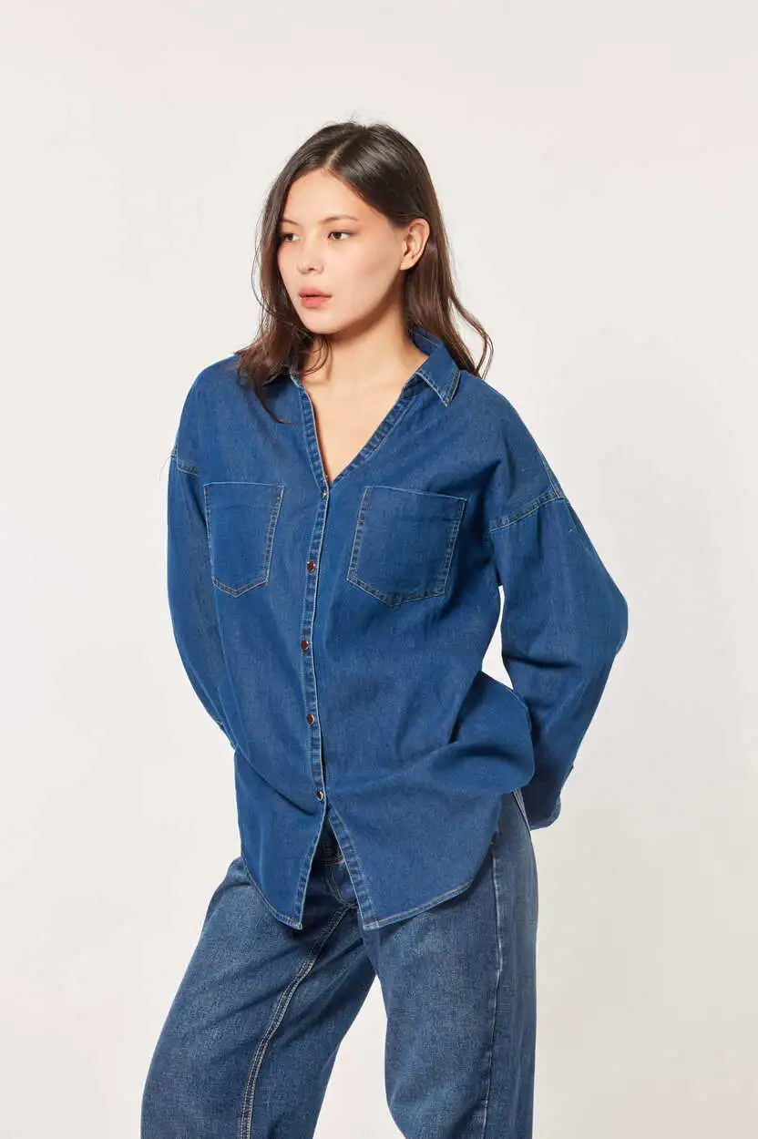 Рубашка темно-синий для женщин 44230-18 66