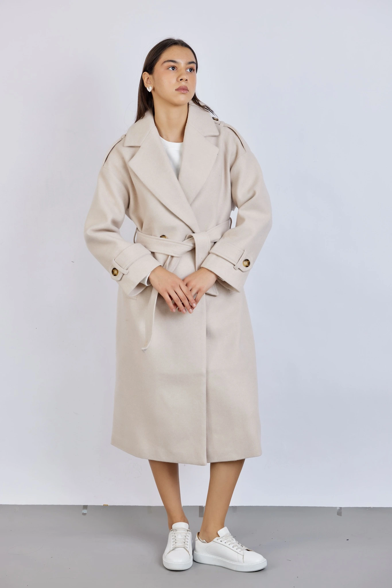 Пальто бежевый для женщин 43420-15 53