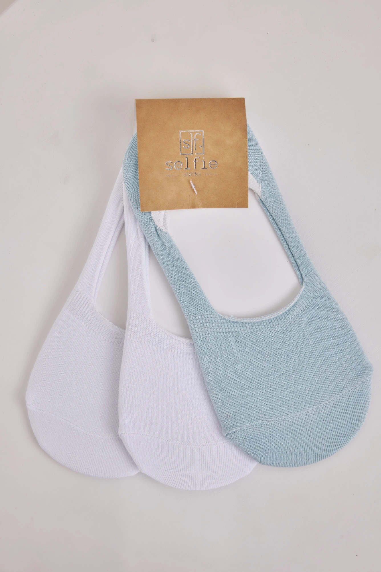 Носки белый+голубой для женщин K-191-255 21