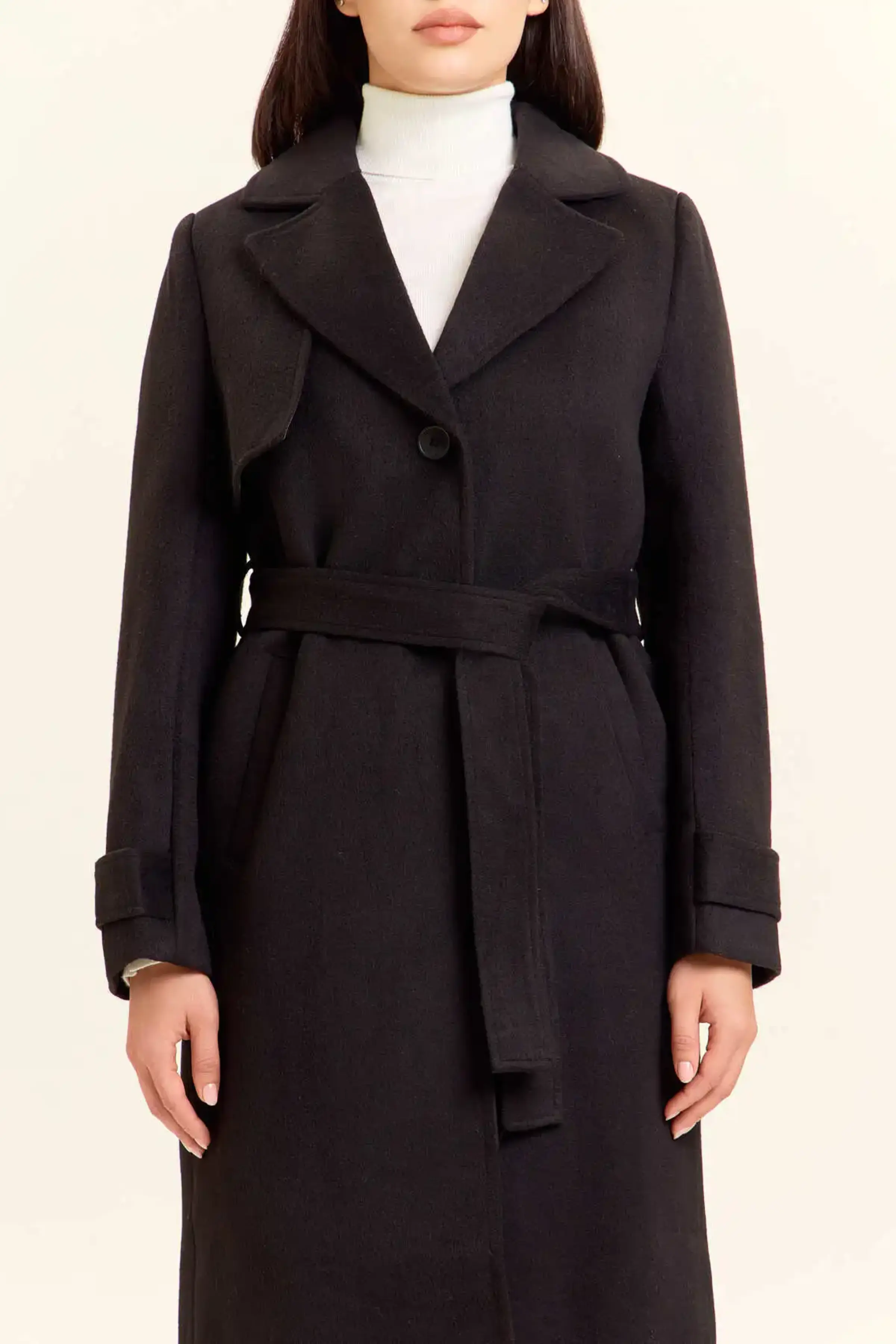 Пальто черный для женщин 47103-1 53