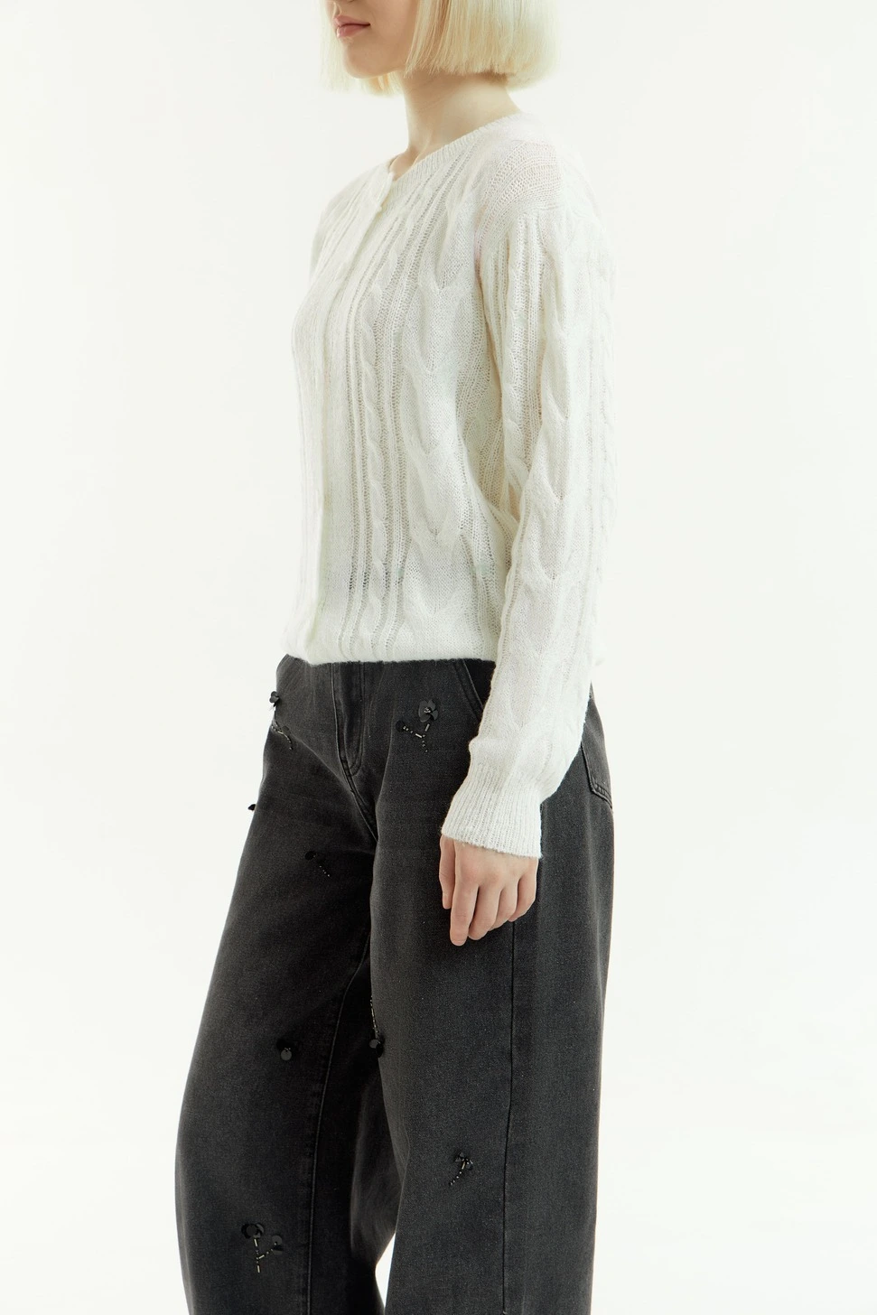 Кардиган белый для женщин 43155-4 50