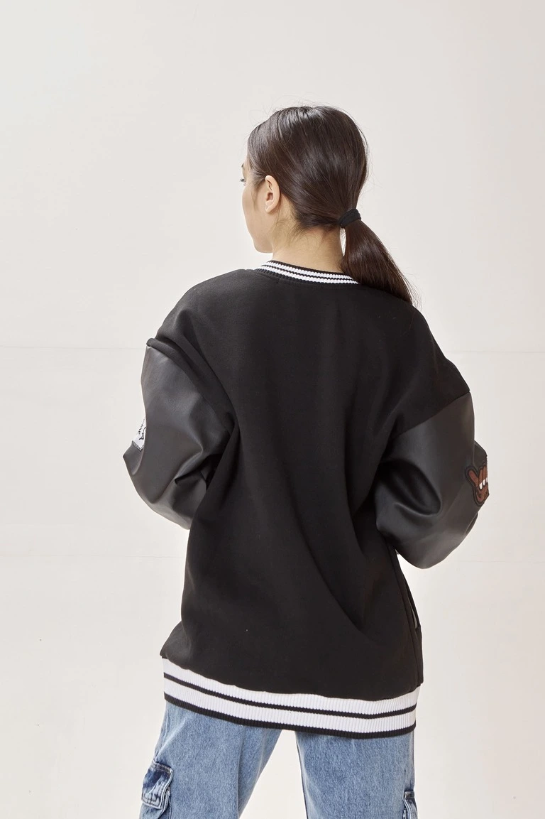 Бомбер черный для женщин 352/430/35277-1 70