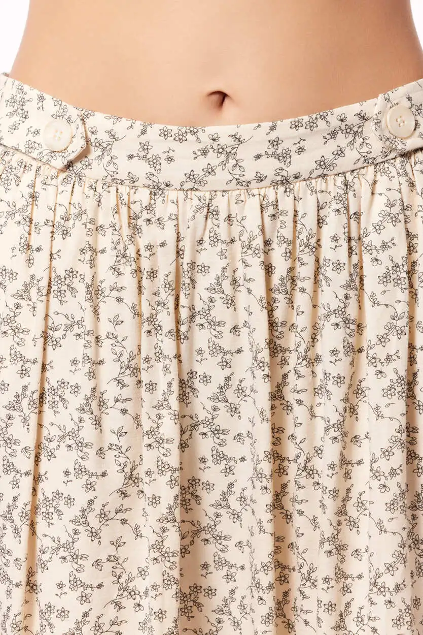 Юбка белый в цветочек для женщин 44214-134 52