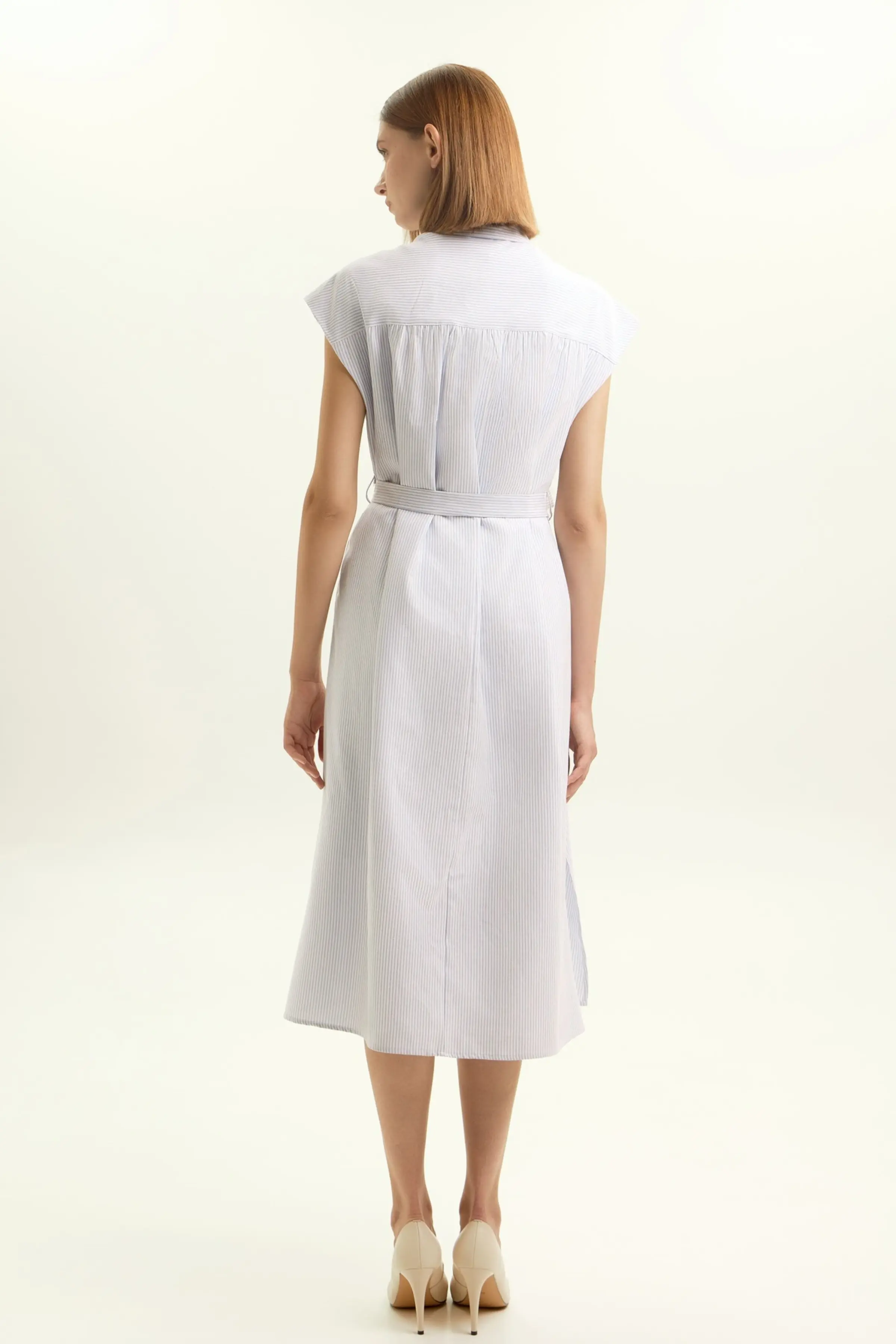 Платье бело-синяя полоска для женщин 45164-48 54