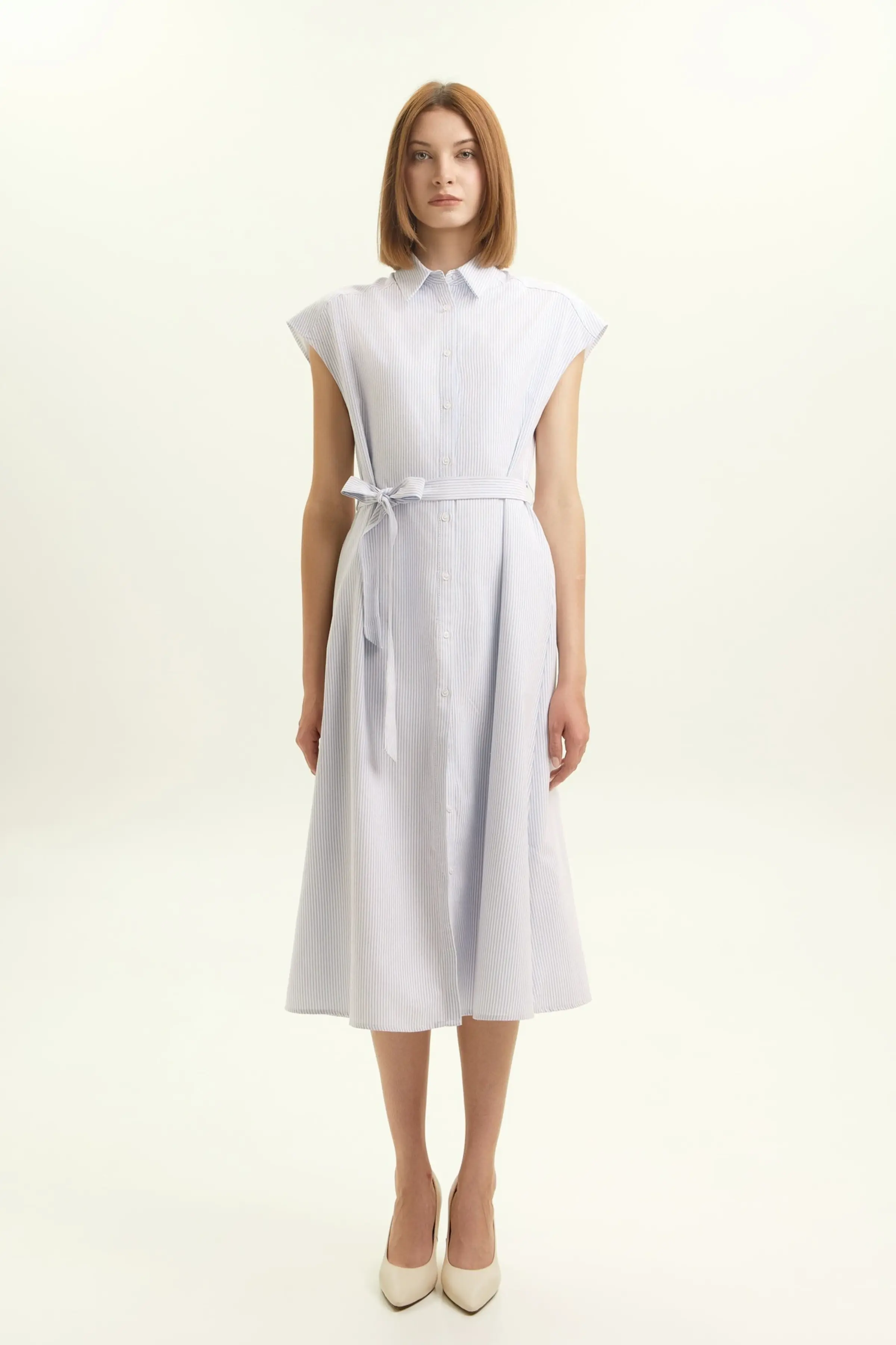 Платье бело-синяя полоска для женщин 45164-48 54