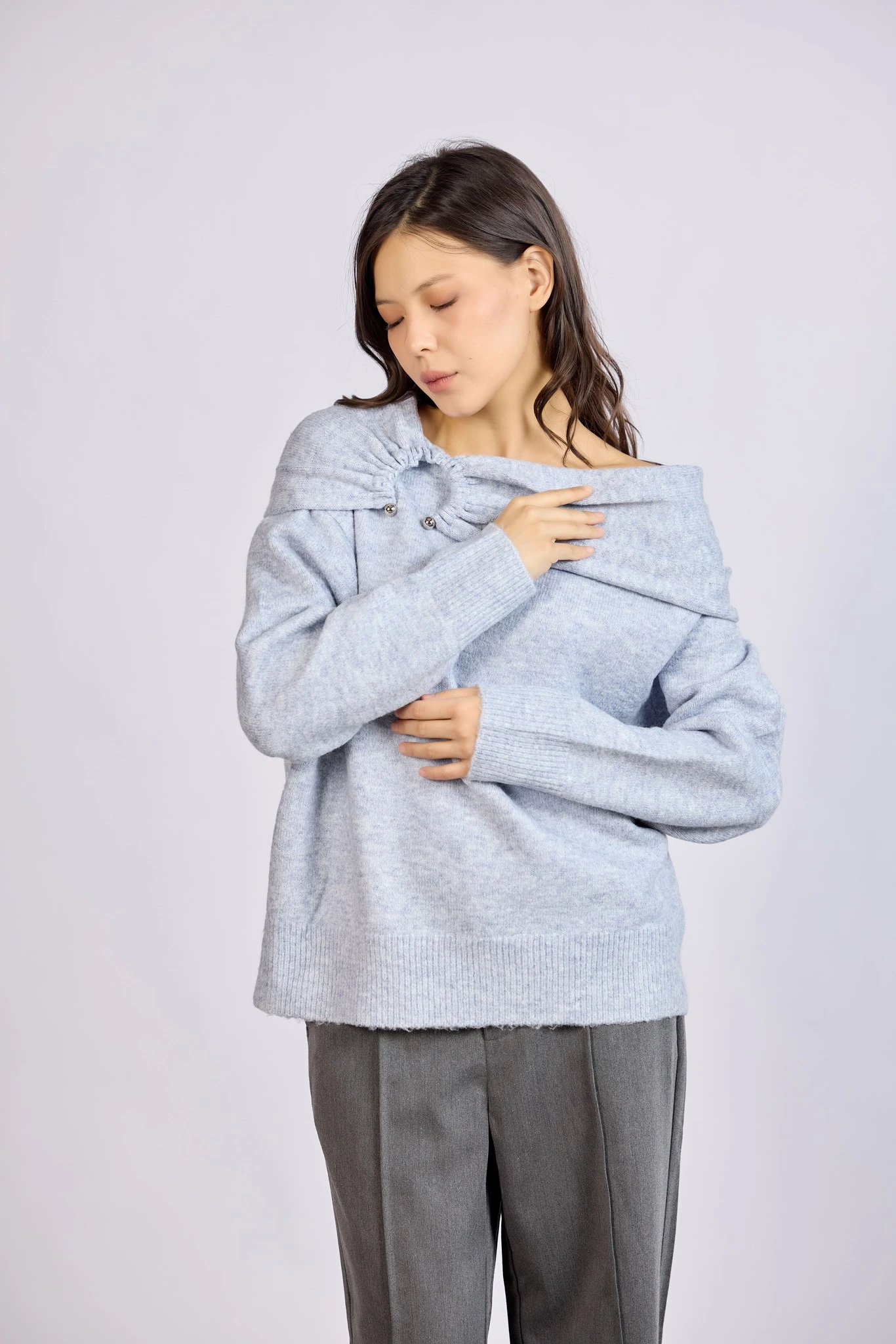 Свитер голубой для женщин 43112-10 65