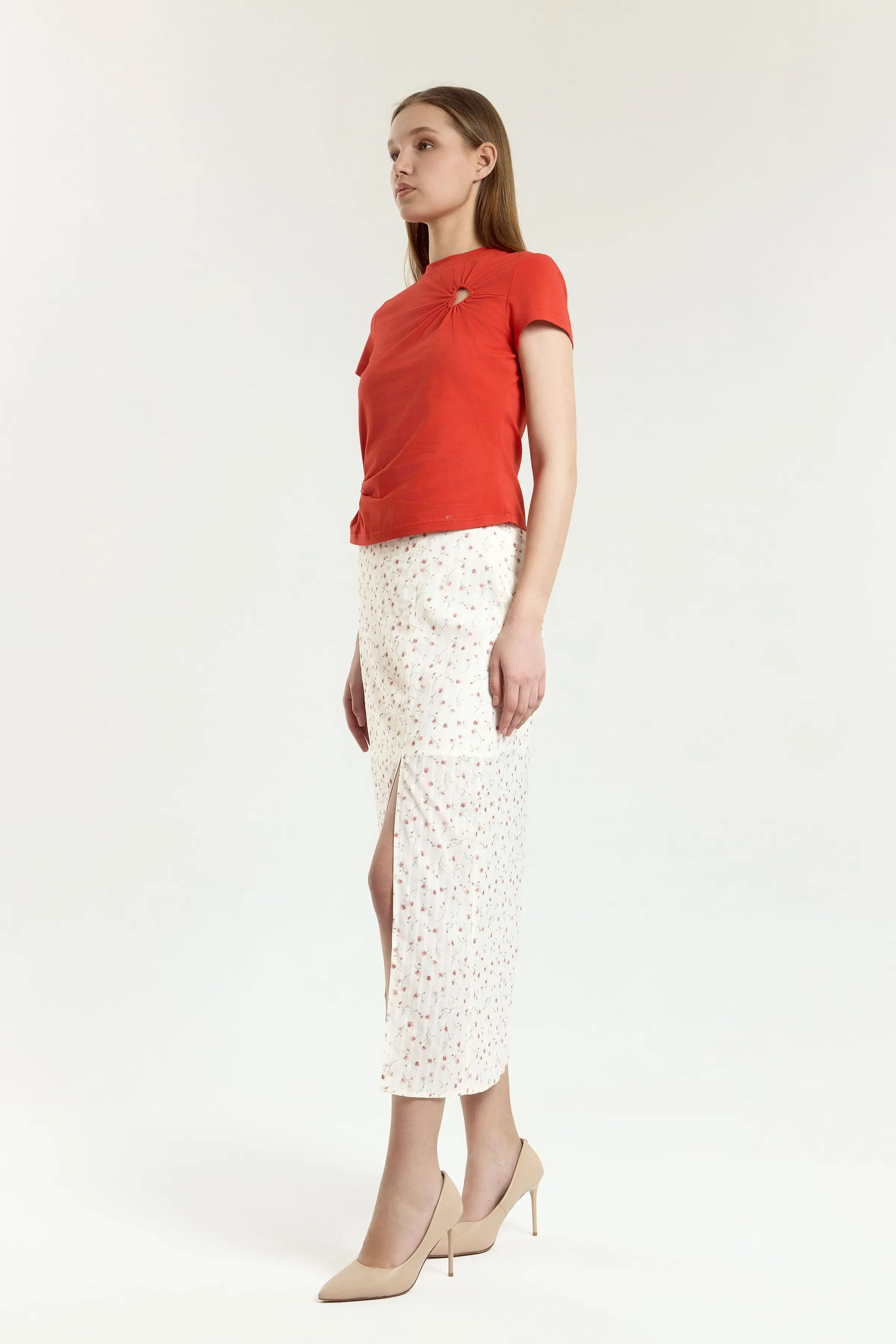 Юбка красный цветочек для женщин 45312-126 52