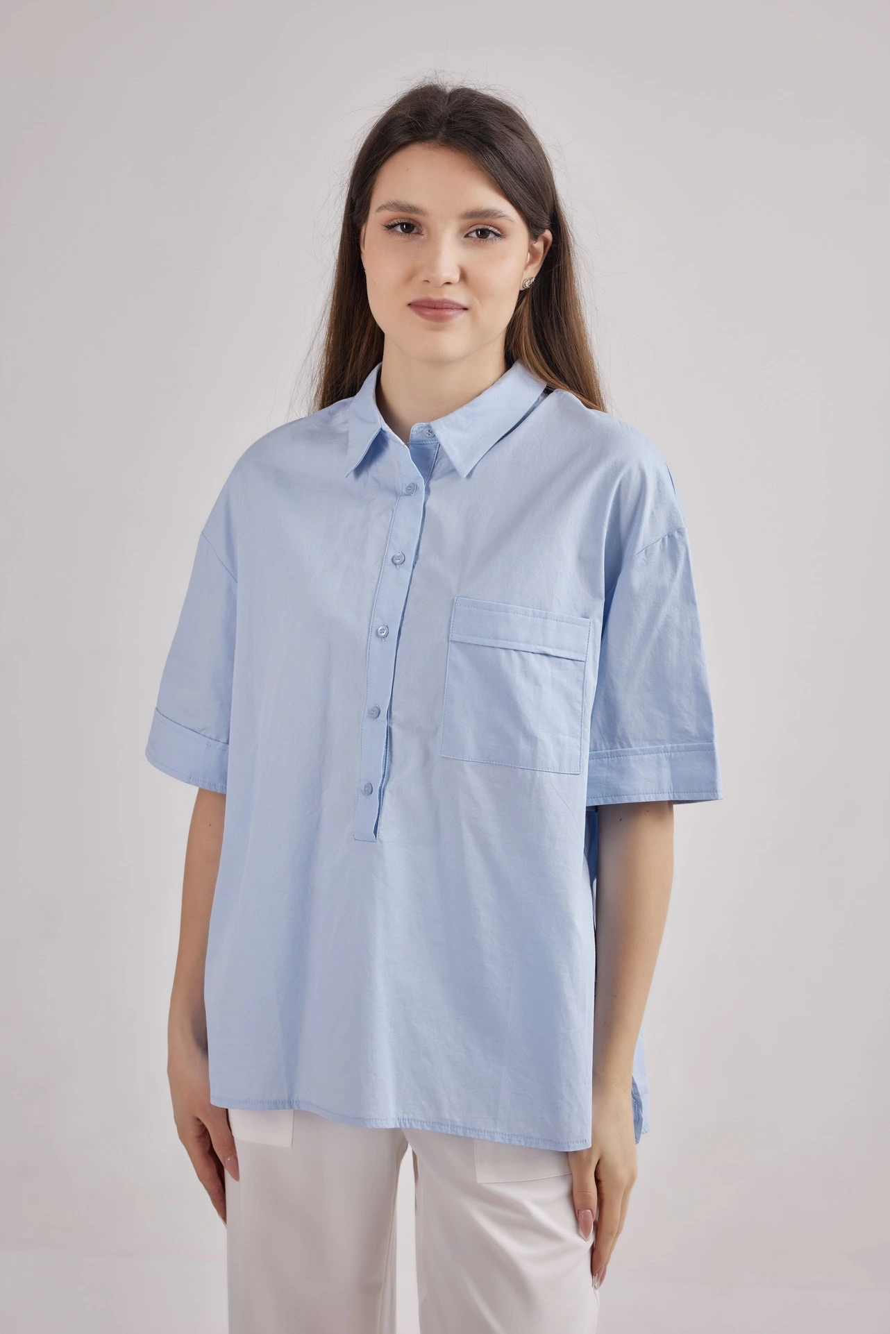Рубашка голубой для женщин 41257-10 66