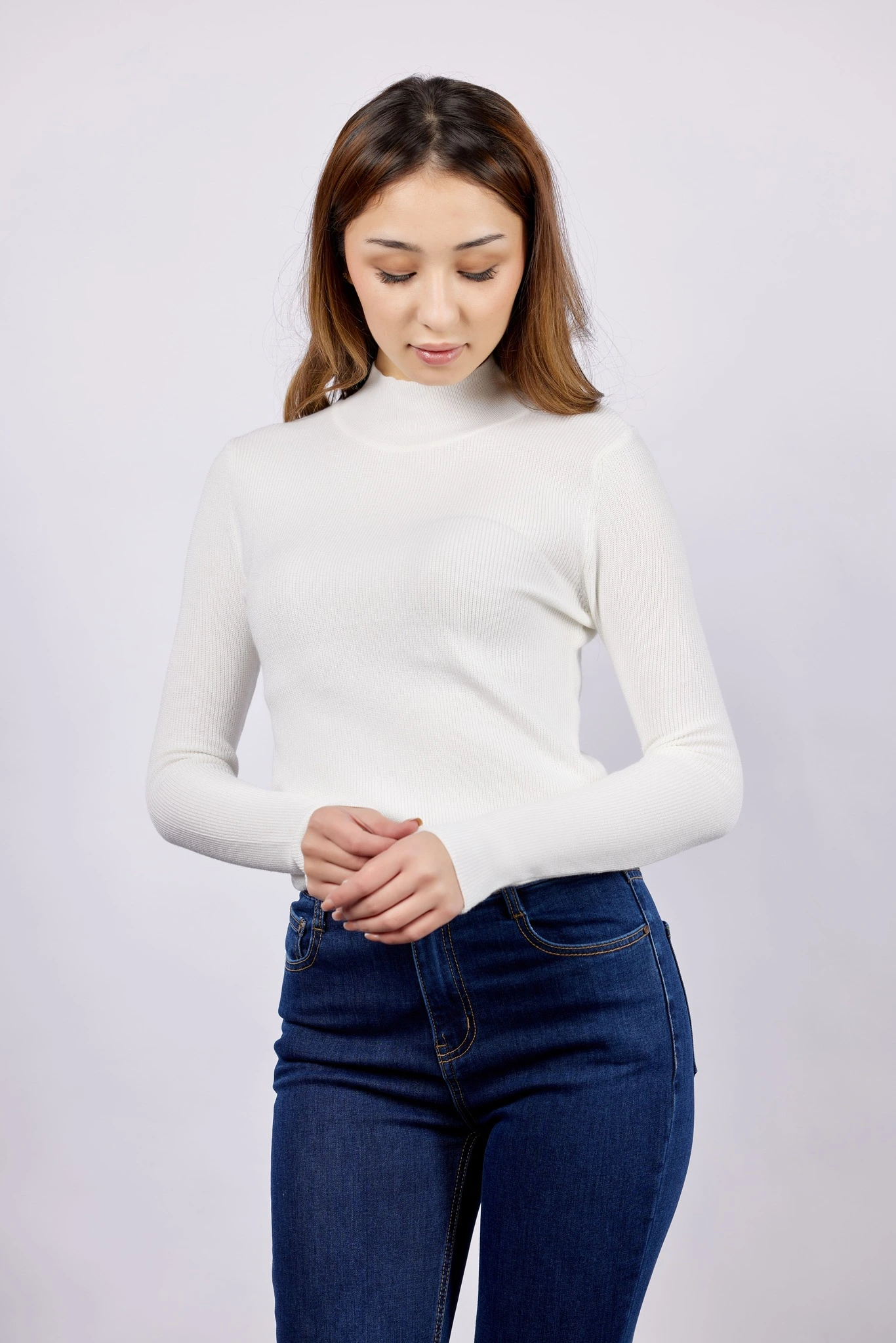 Джемпер белый для женщин 43167-4 60