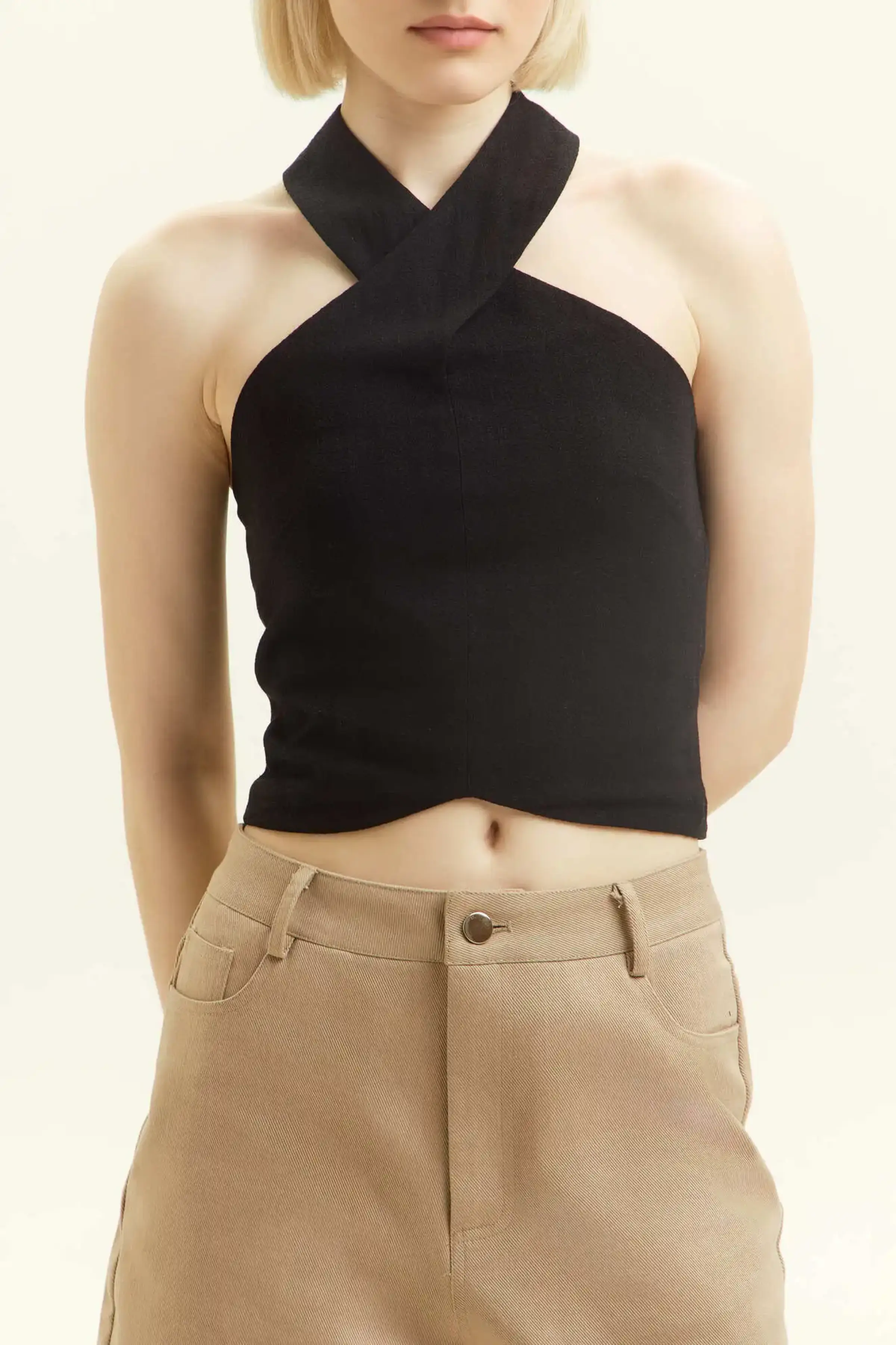 Топ черный для женщин 45171-1 46