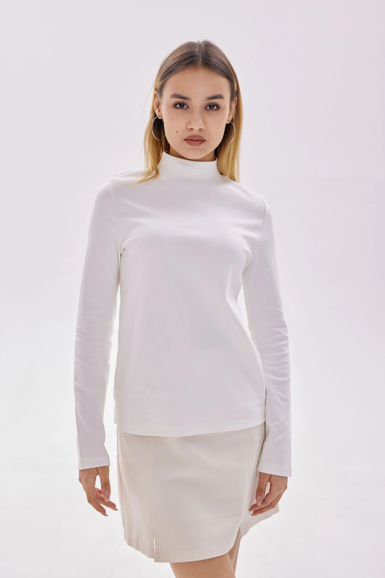 Лонгслив белый для женщин 39312-4 59
