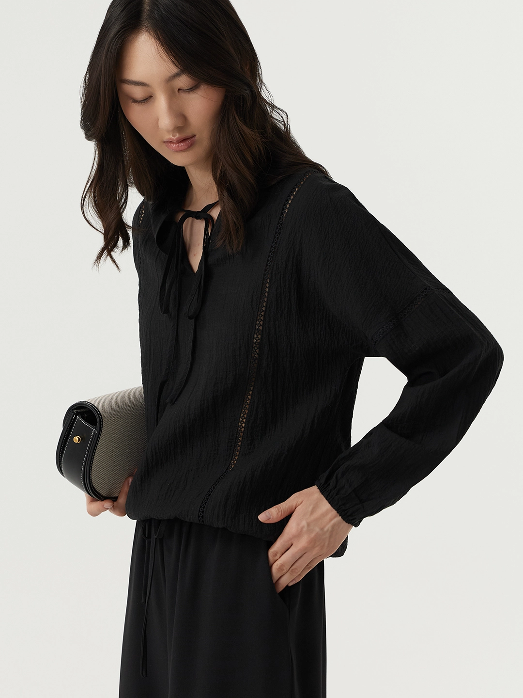 Блузка черный для женщин 48206-1 28