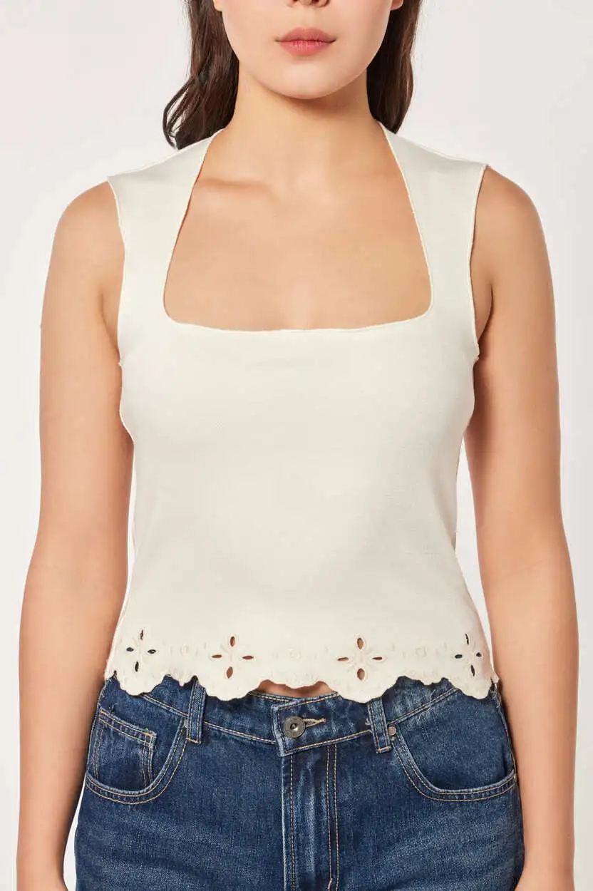 Топ белый для женщин 44222-4 46