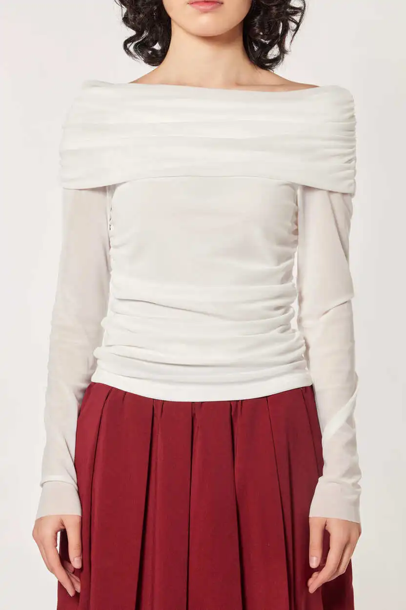 Лонгслив белый для женщин 44258-4 59