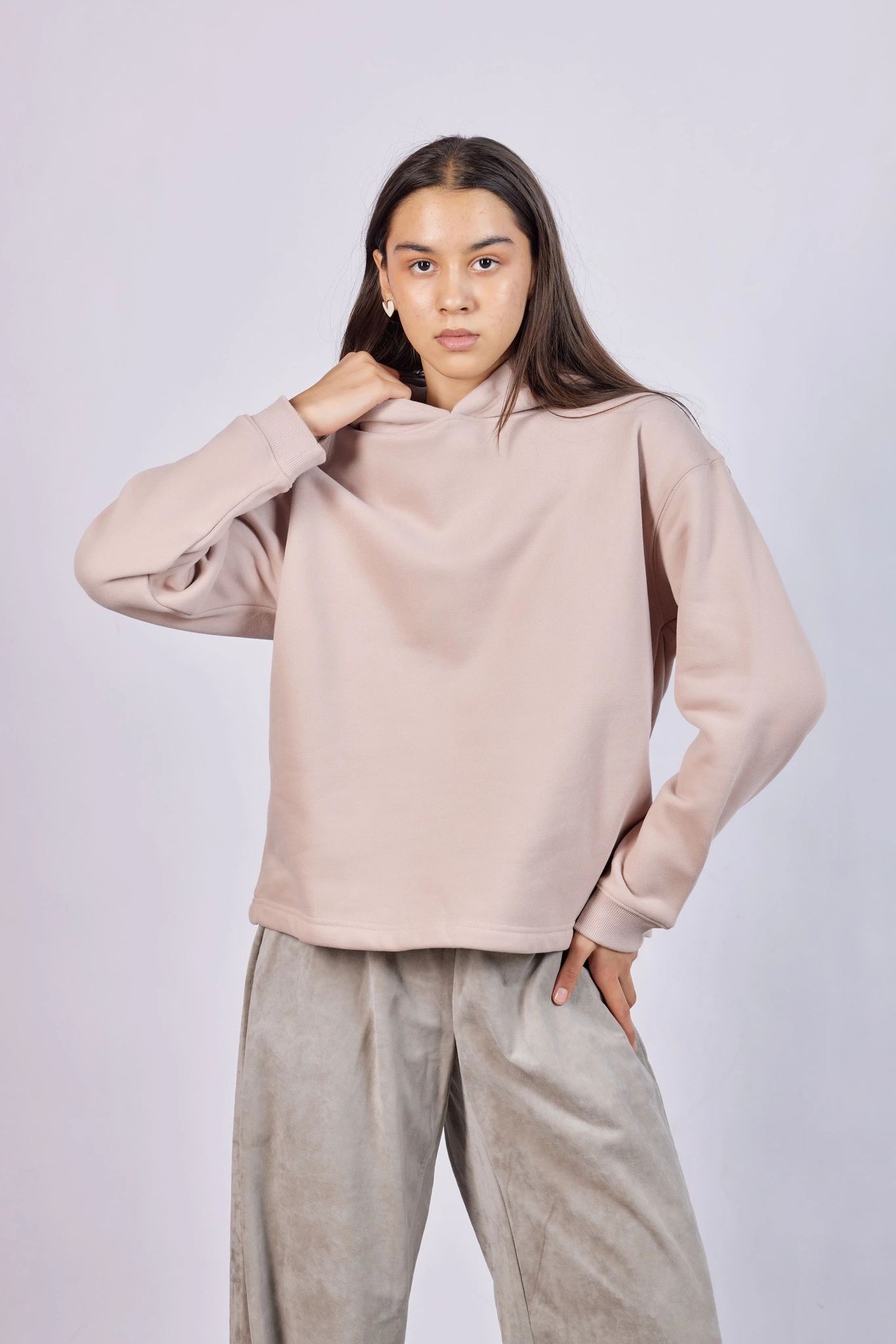 Худи бежевый для женщин 43125-15 62