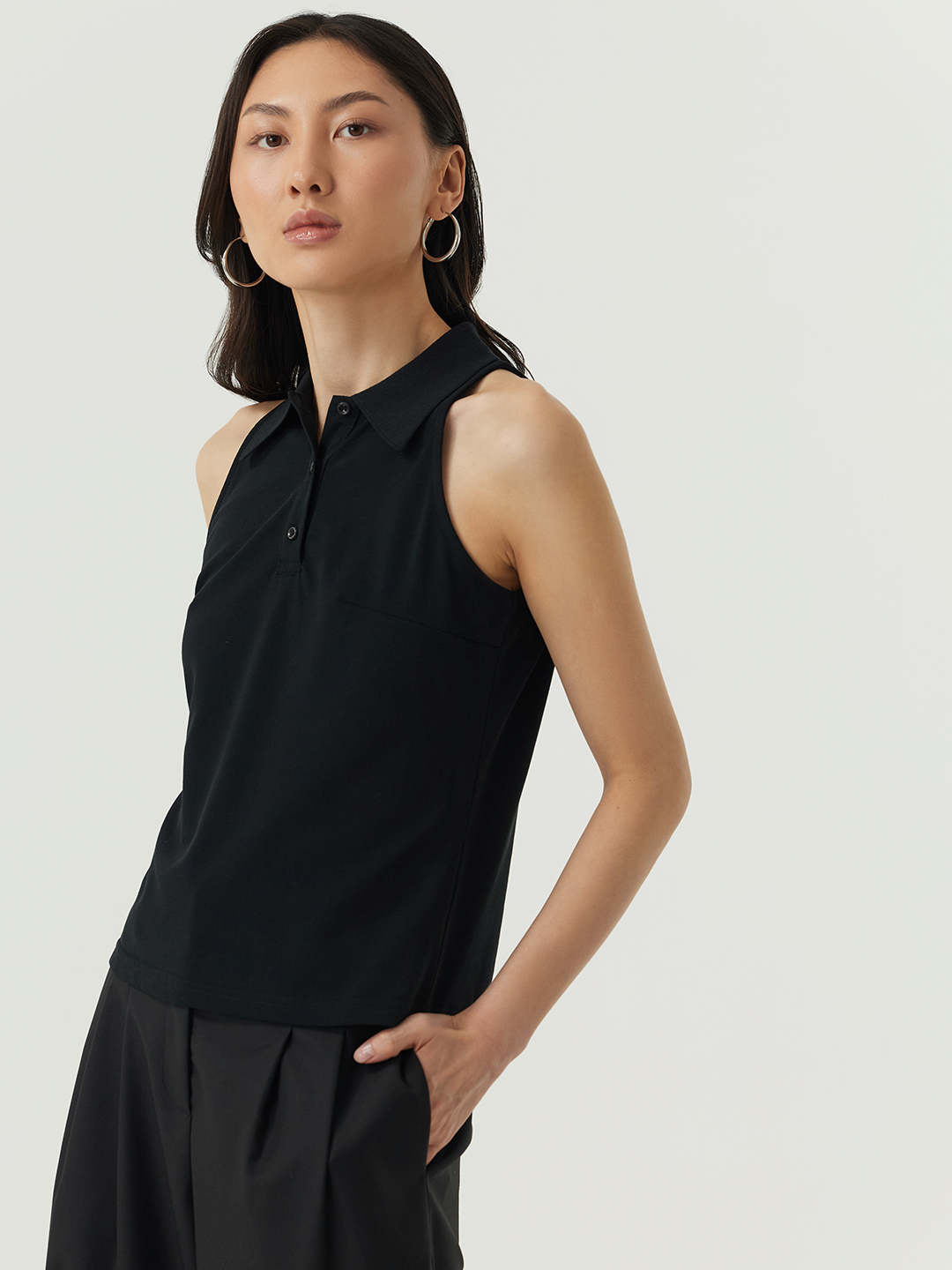 Топ черный для женщин 48217-1 46