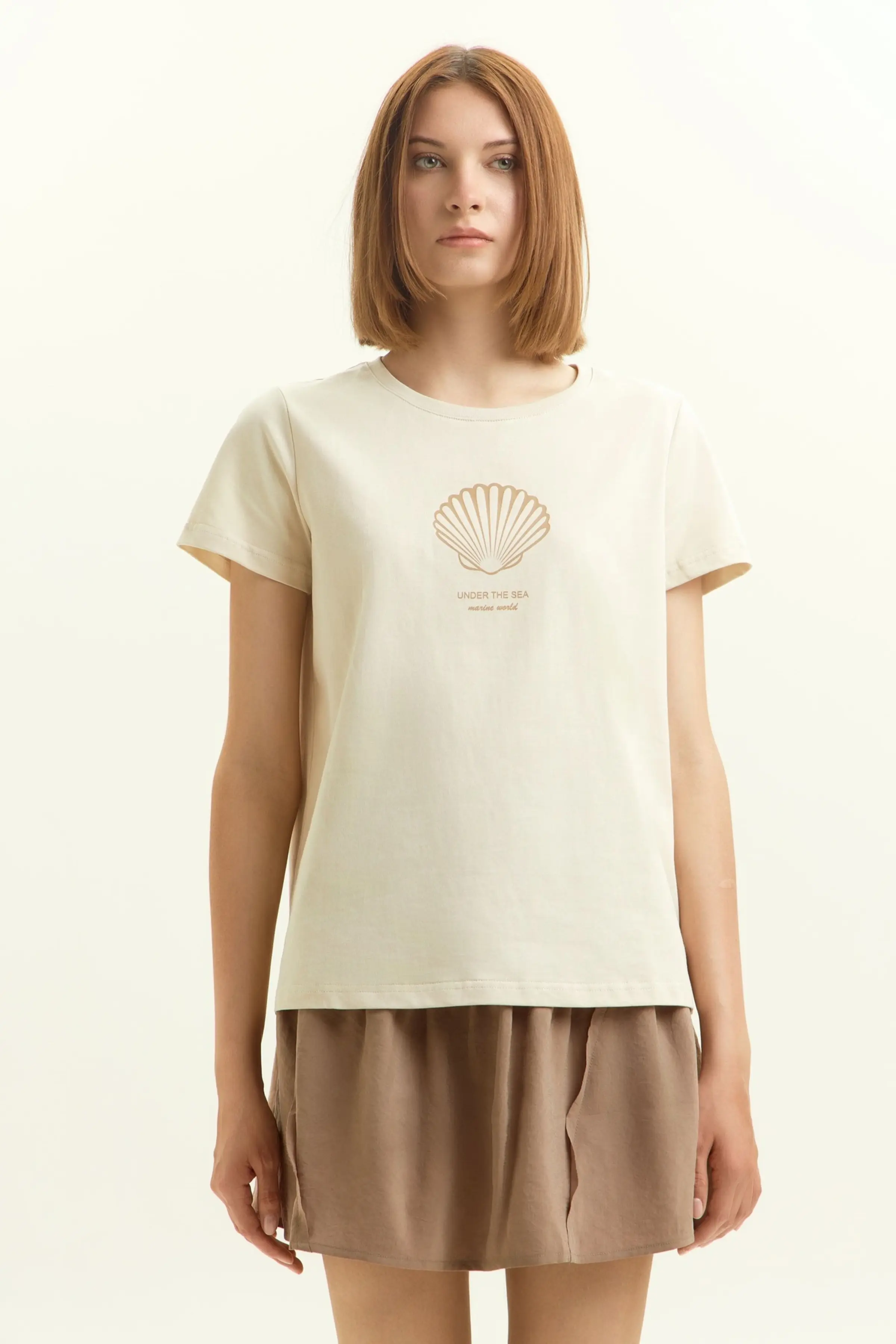 Футболка бежевый для женщин 45162-15 67