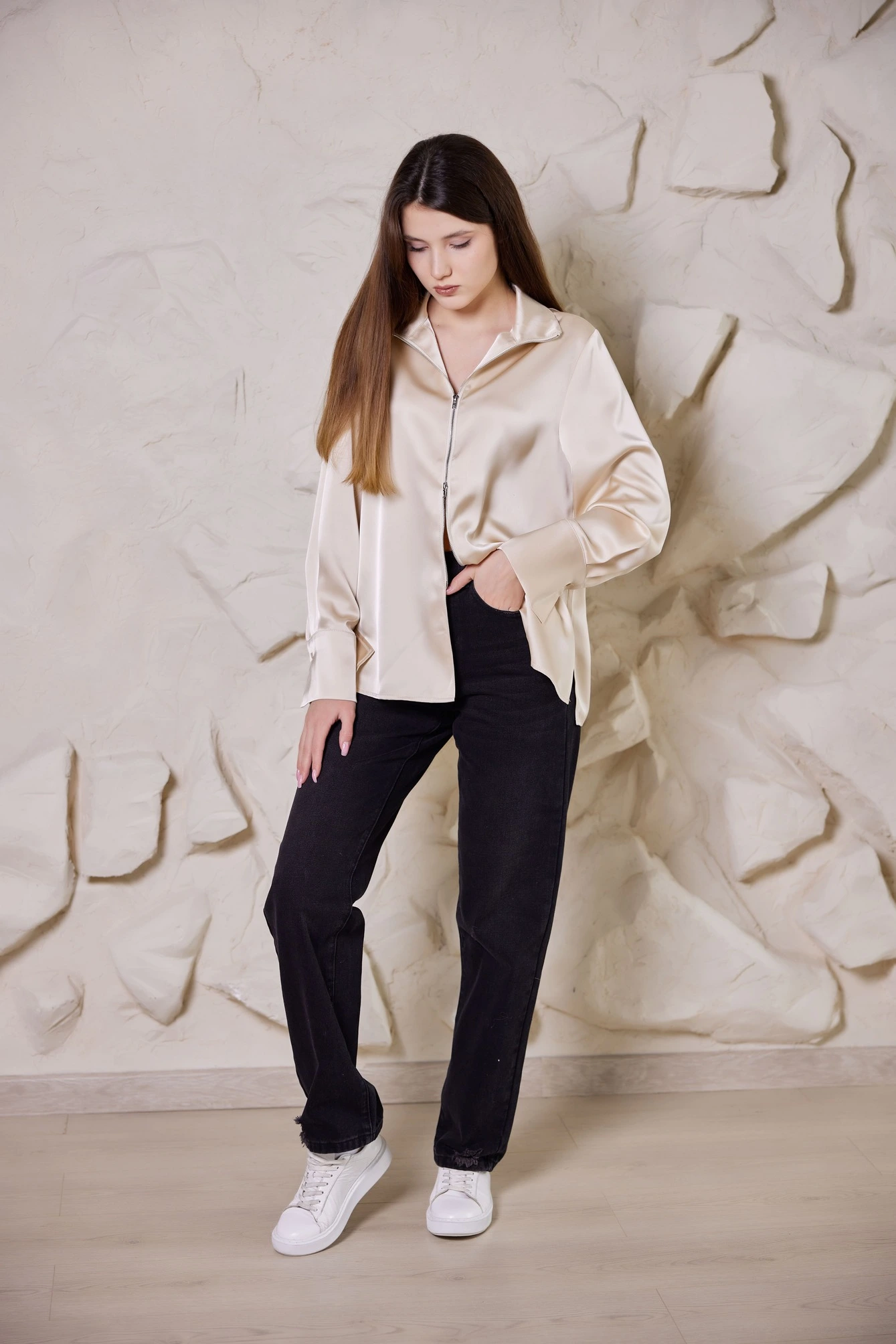 Джинсы черный для женщин 39350-1 74