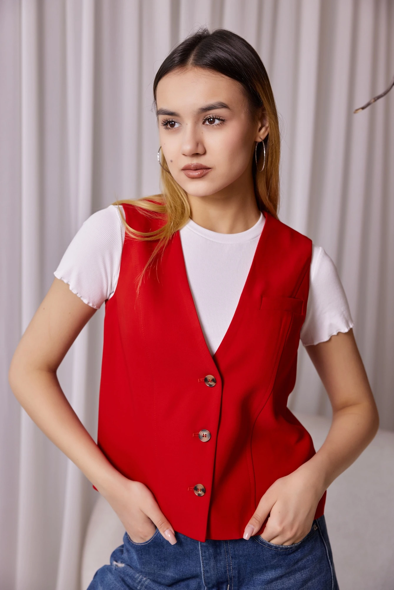 Жилетка красный для женщин 40179-7 68