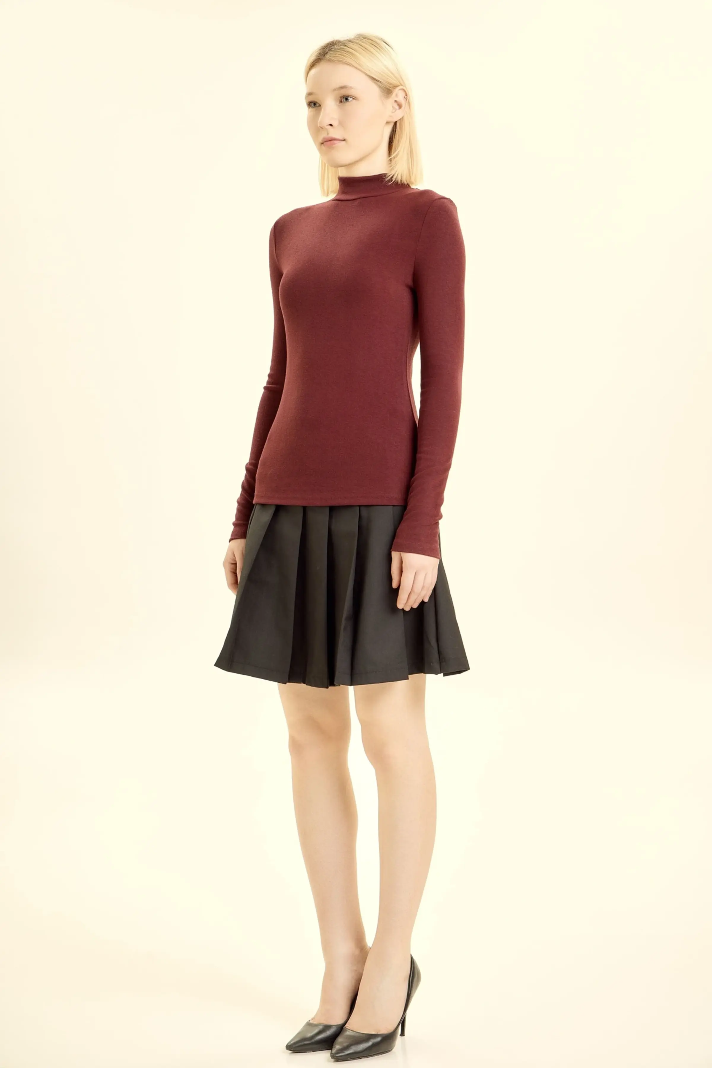 Лонгслив бордовый для женщин 46122-67 59