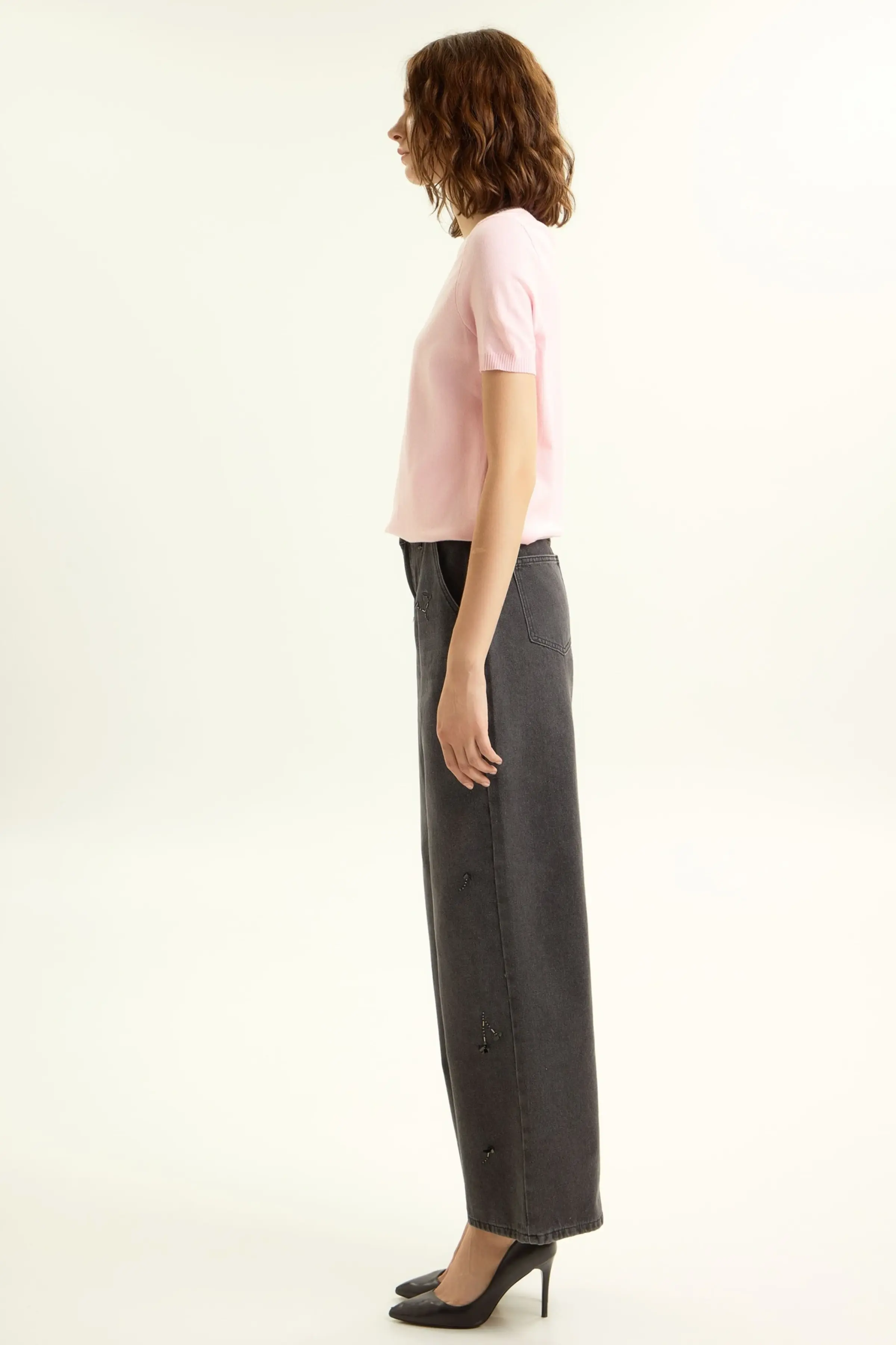 Джинсы серый для женщин 44300-61 74