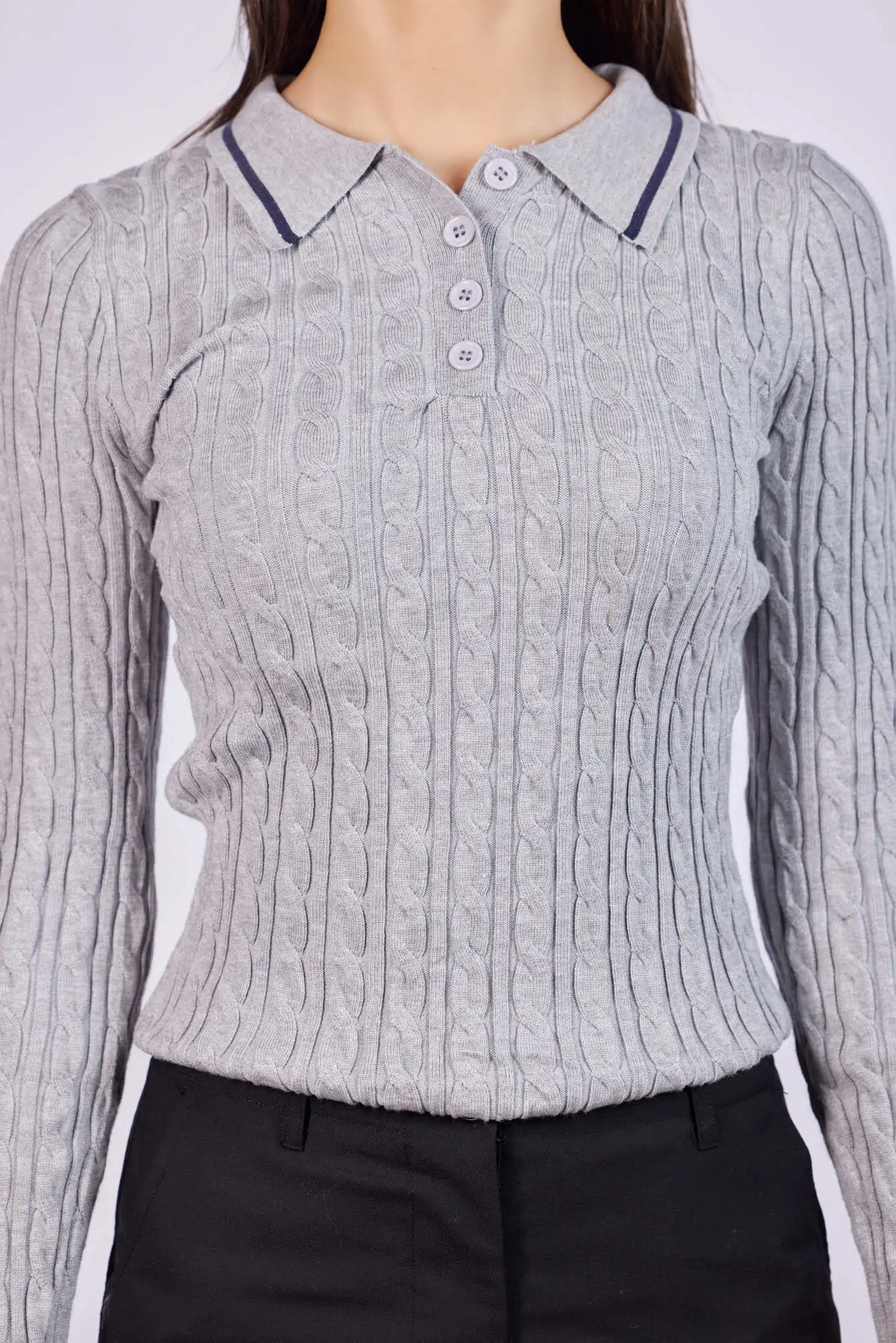 Джемпер светло-серый для женщин 43177-9 60