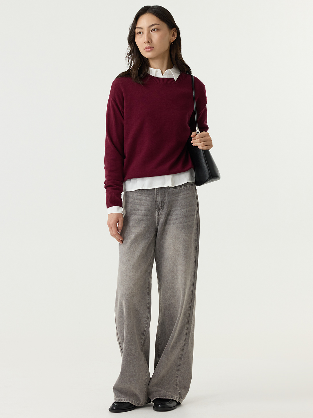 Джемпер бордовый для женщин 48103-67 60