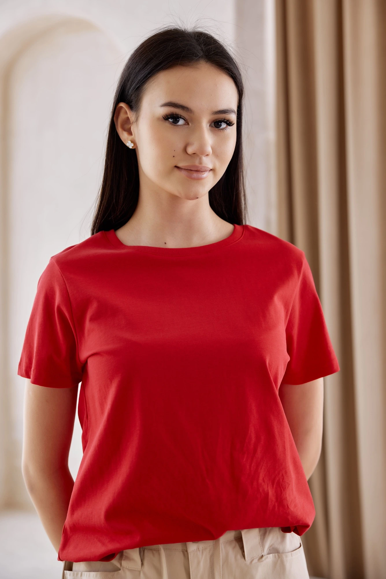 Футболка красный для женщин 42263-7 67