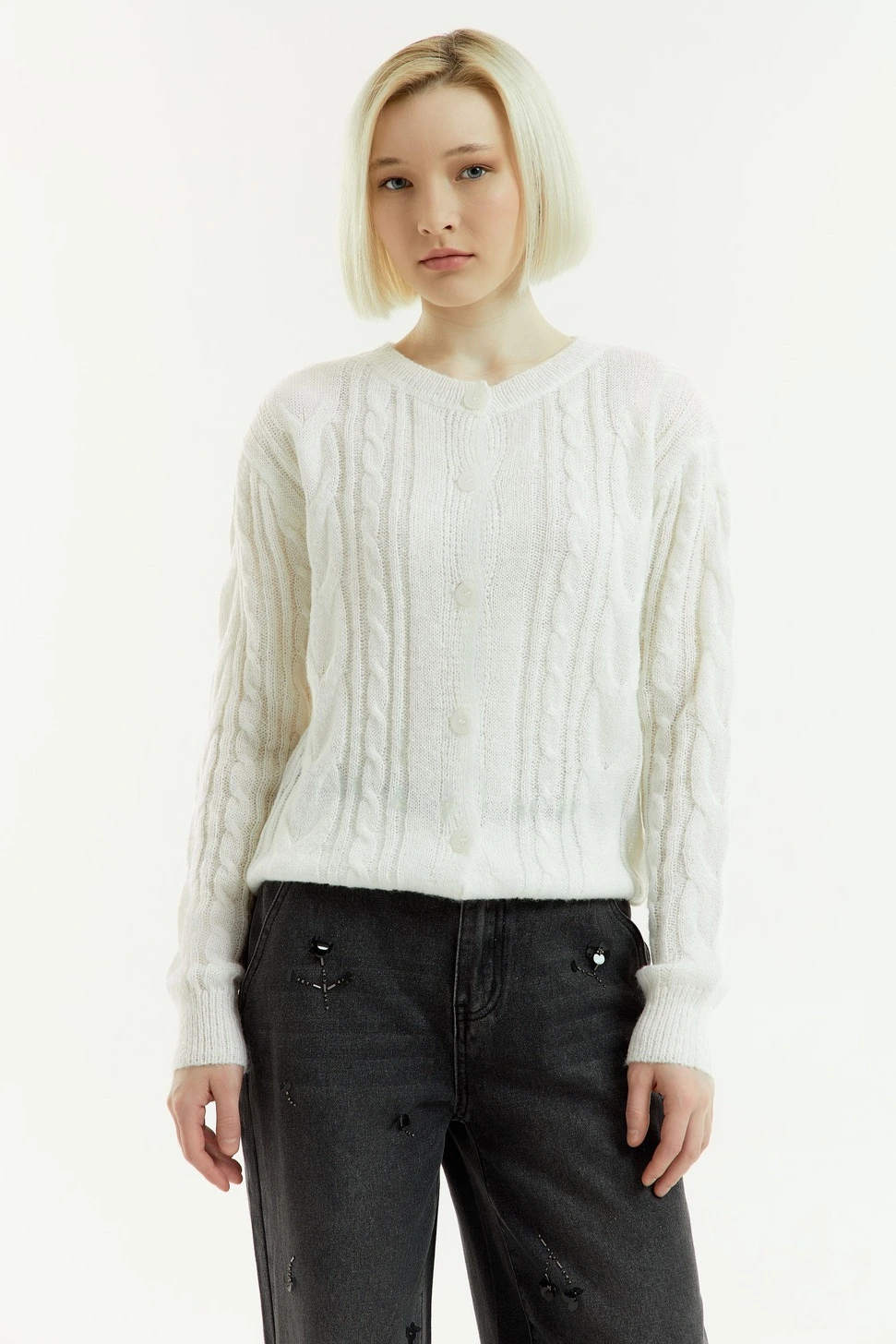 Кардиган белый для женщин 43155-4 50